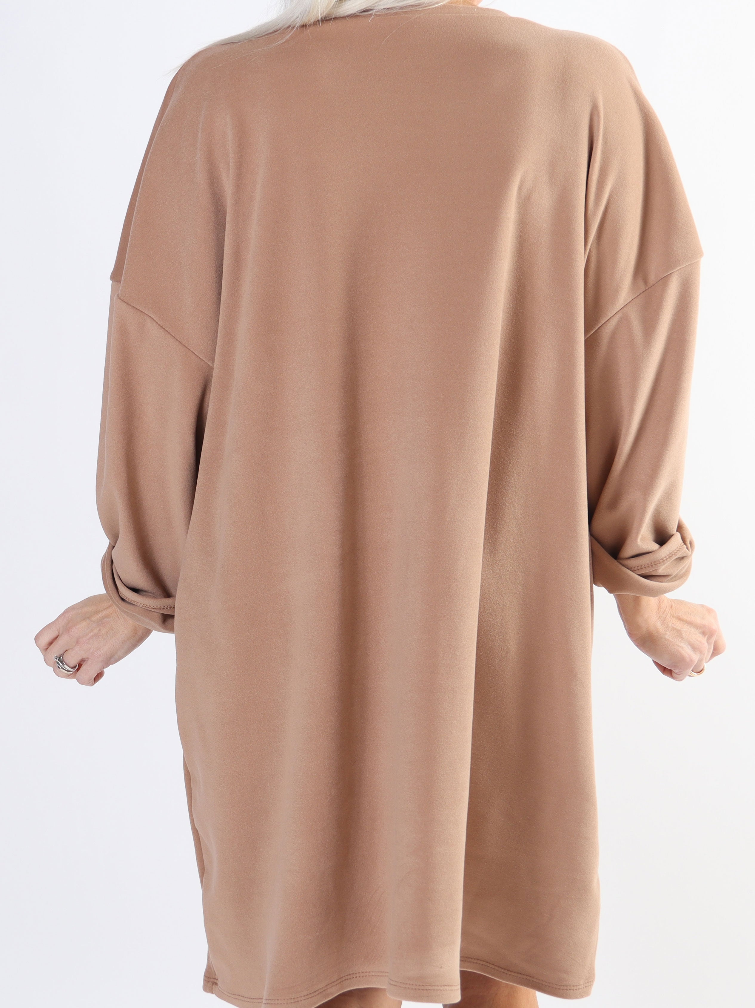Thalia - Mjuk sweatshirt i plus size med brooklyn stående