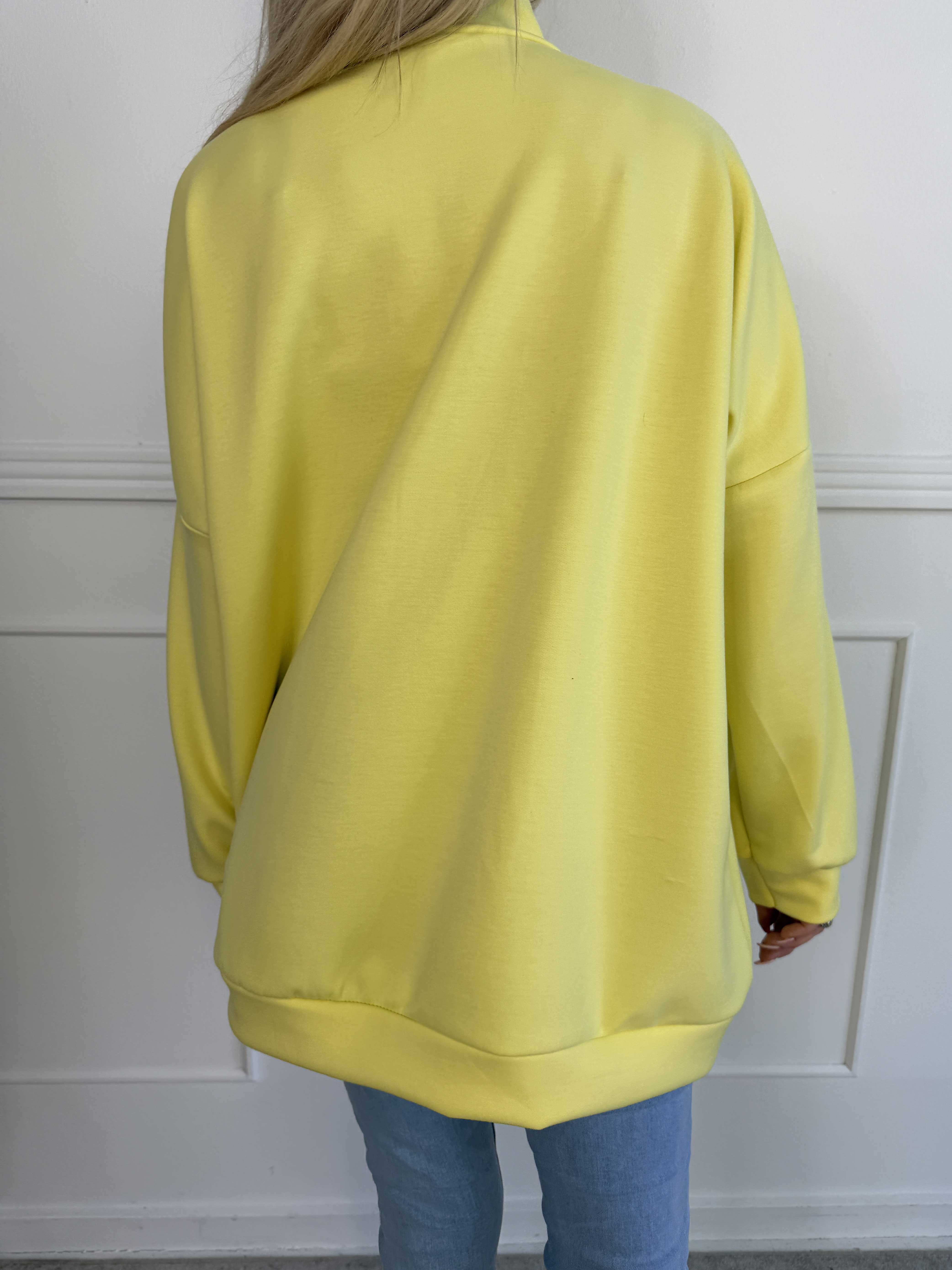 Tracy - Sweatshirt med lynlås og NEW YORK detalje