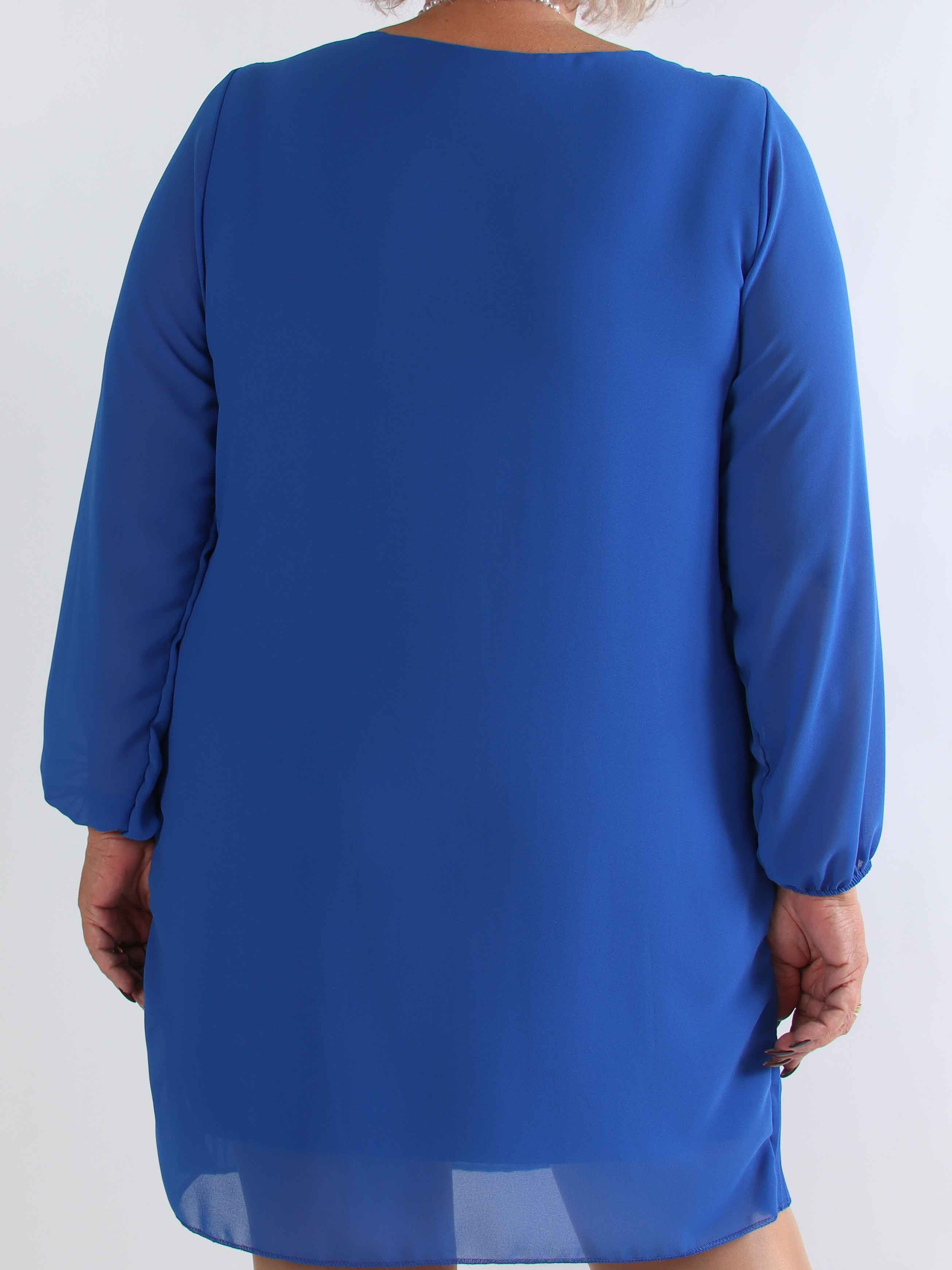 Ulrica - Söt plisserad plus size tunikaklänning med paljetter