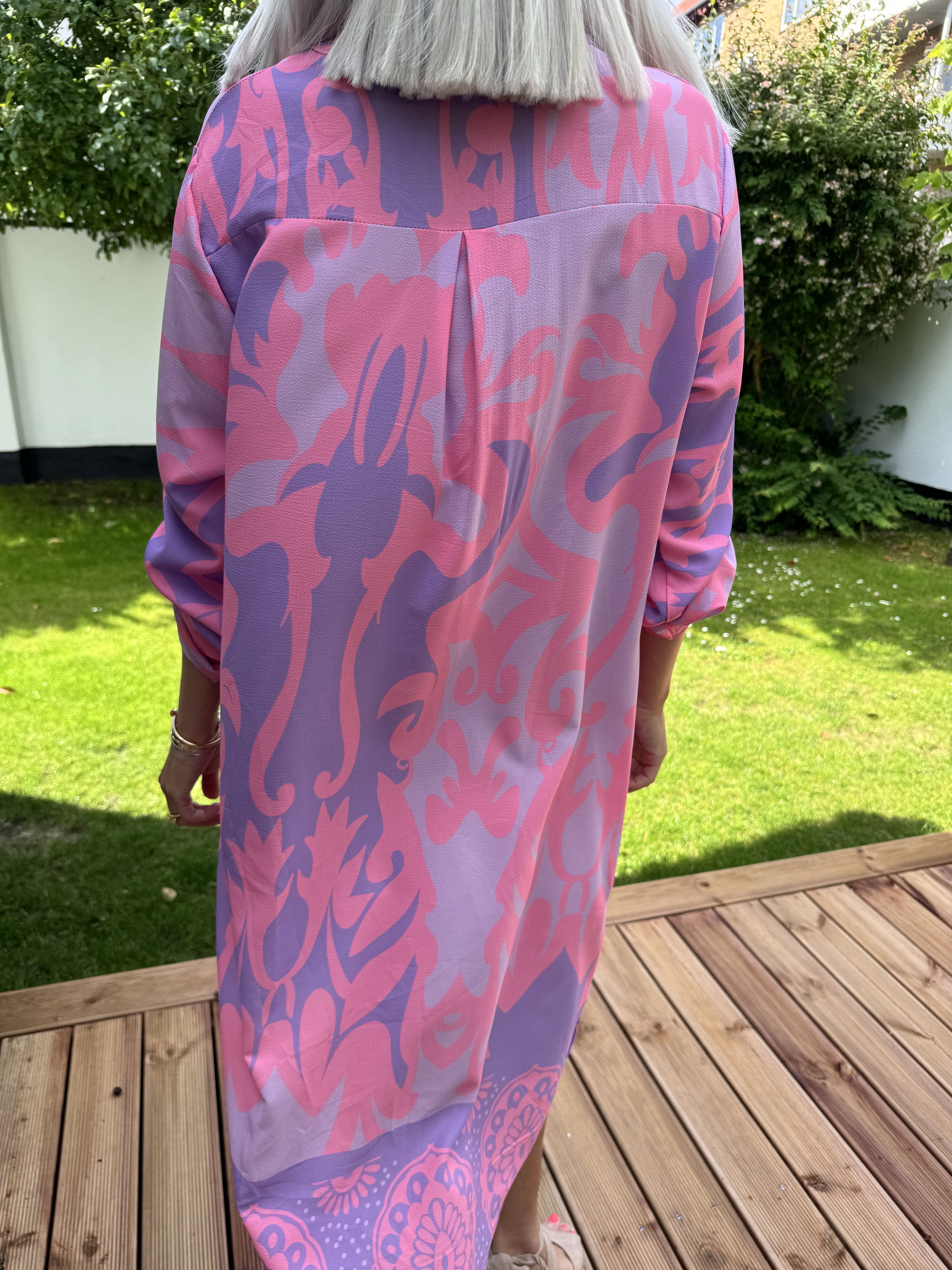 Vanesa Boheme Dress - Lätt och luftig mönstrad klänning i viskos