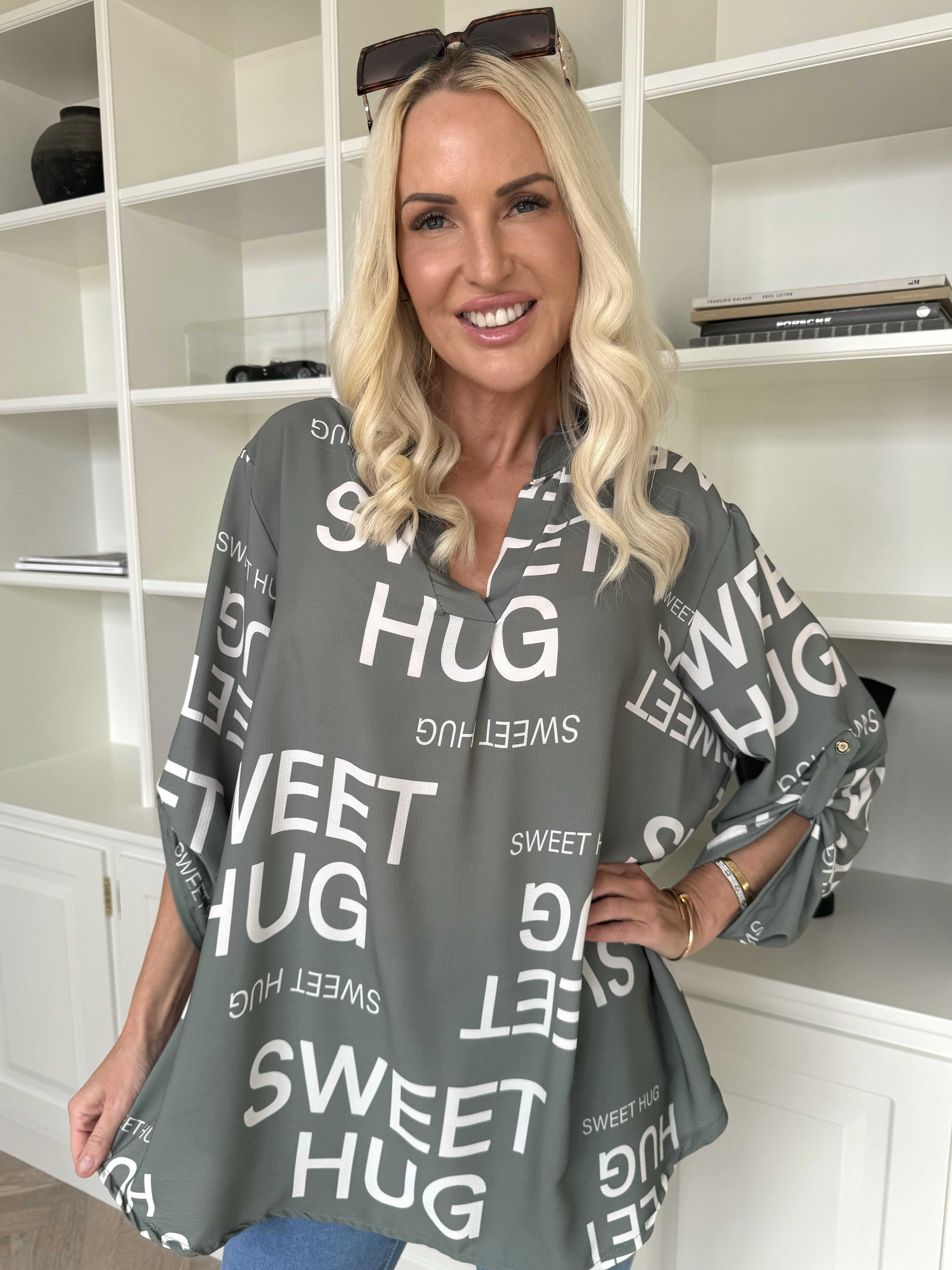 Vanesa Graphic - Söt tunika i viskos med text