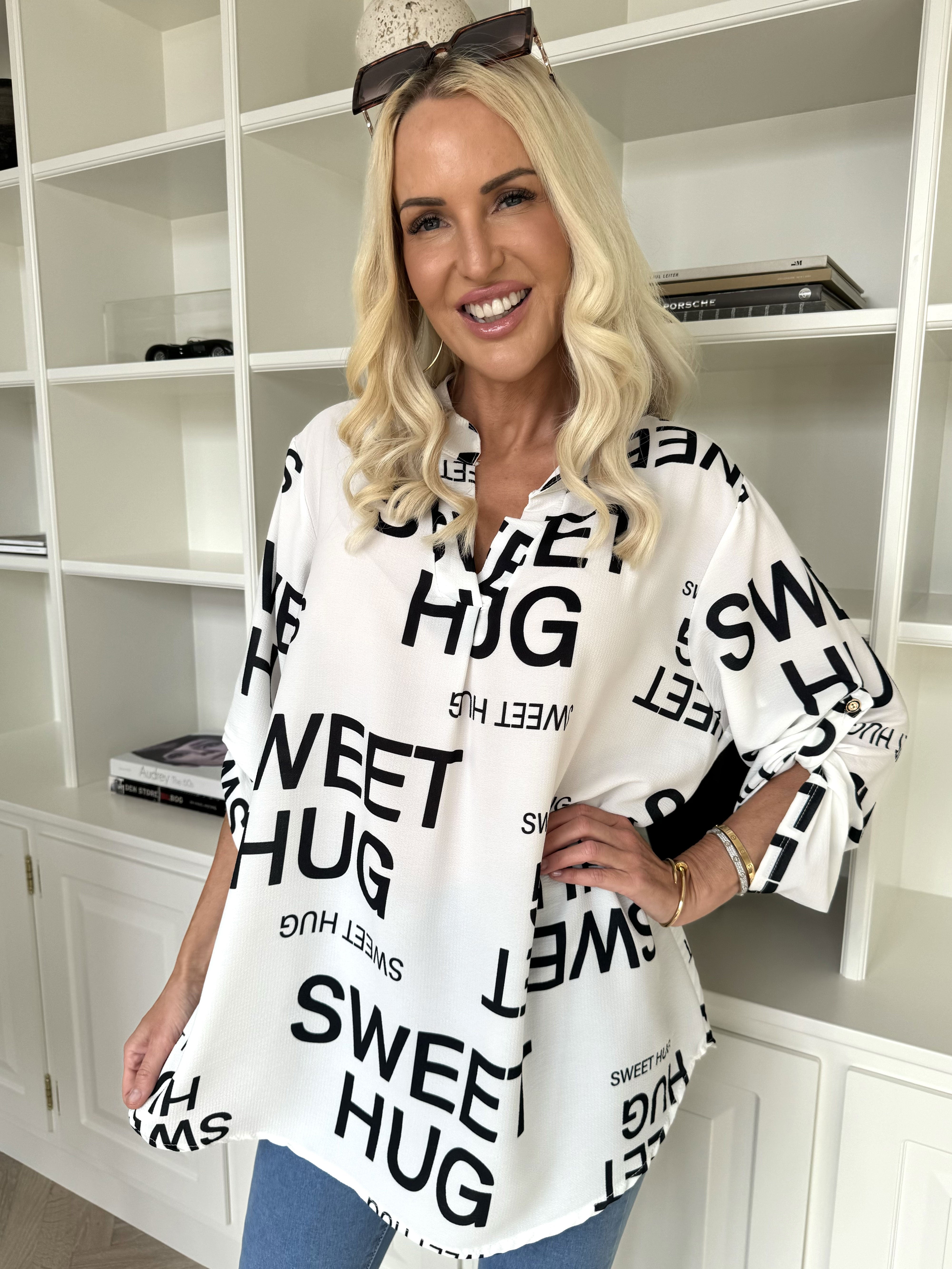 Vanesa Graphic - Söt tunika i viskos med text