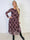 Viola Check - Elegant kjole i stretchy mesh med tern og transparente ærmer
