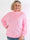 Viviane - Plus size strik detaljeret med hvide perler og ballonærmer
