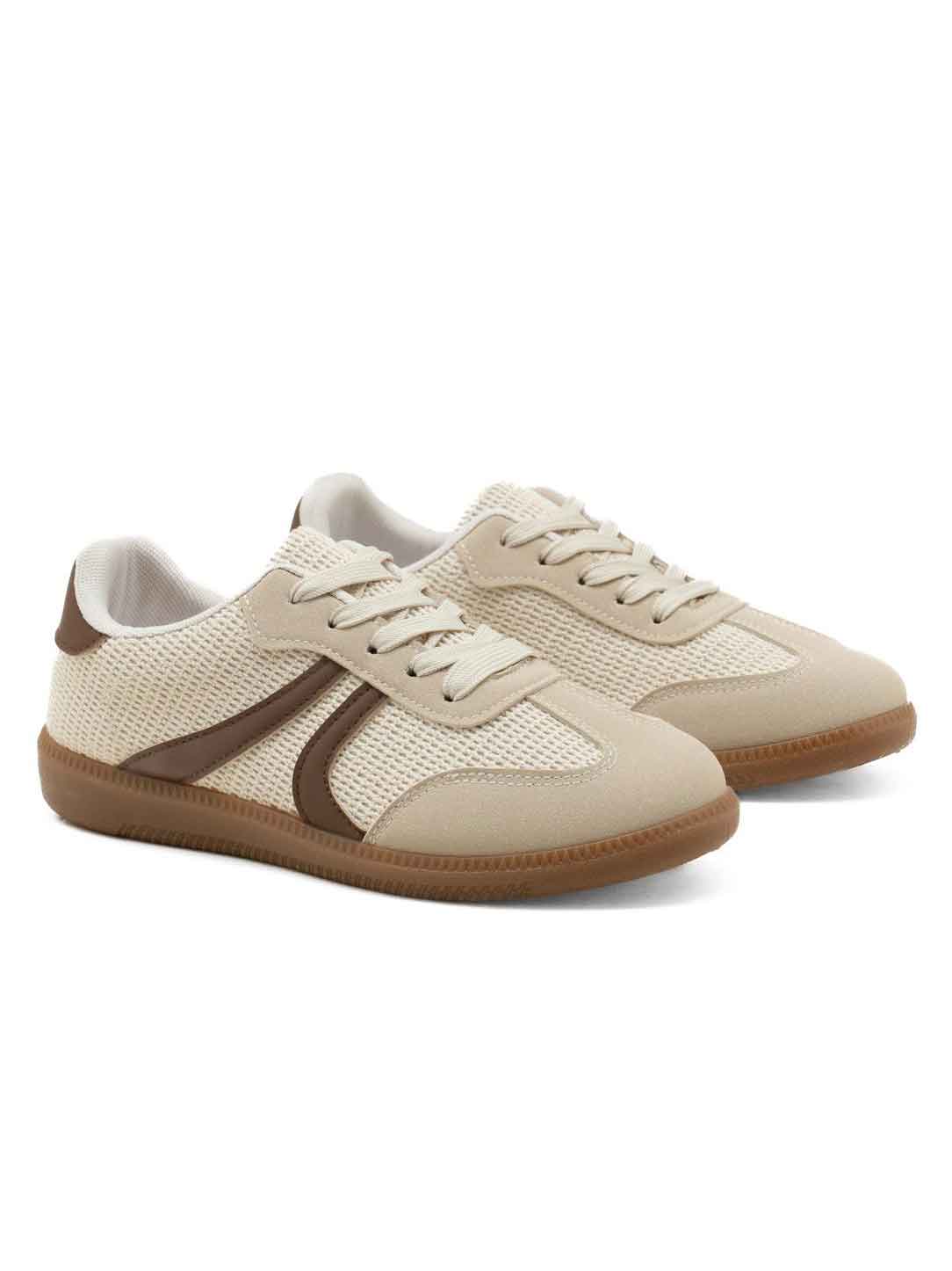 Elmia - Strukturvævet sneakers med farvet sål