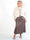 Willow - Stilfuld plus size nederdel i læderlook med elastisk talje