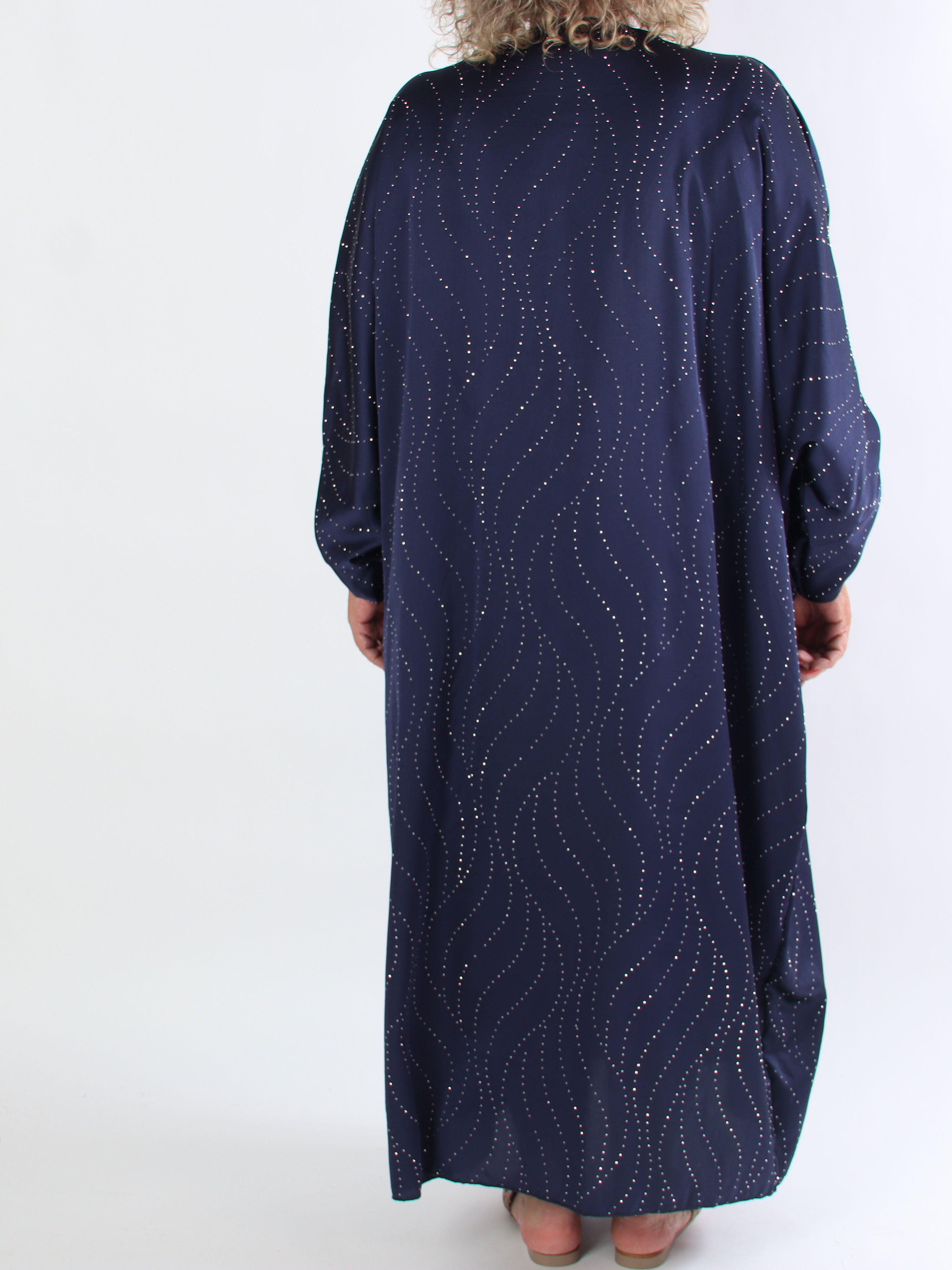 Winnie - Lång elegant plus size tunikaklänning med strass