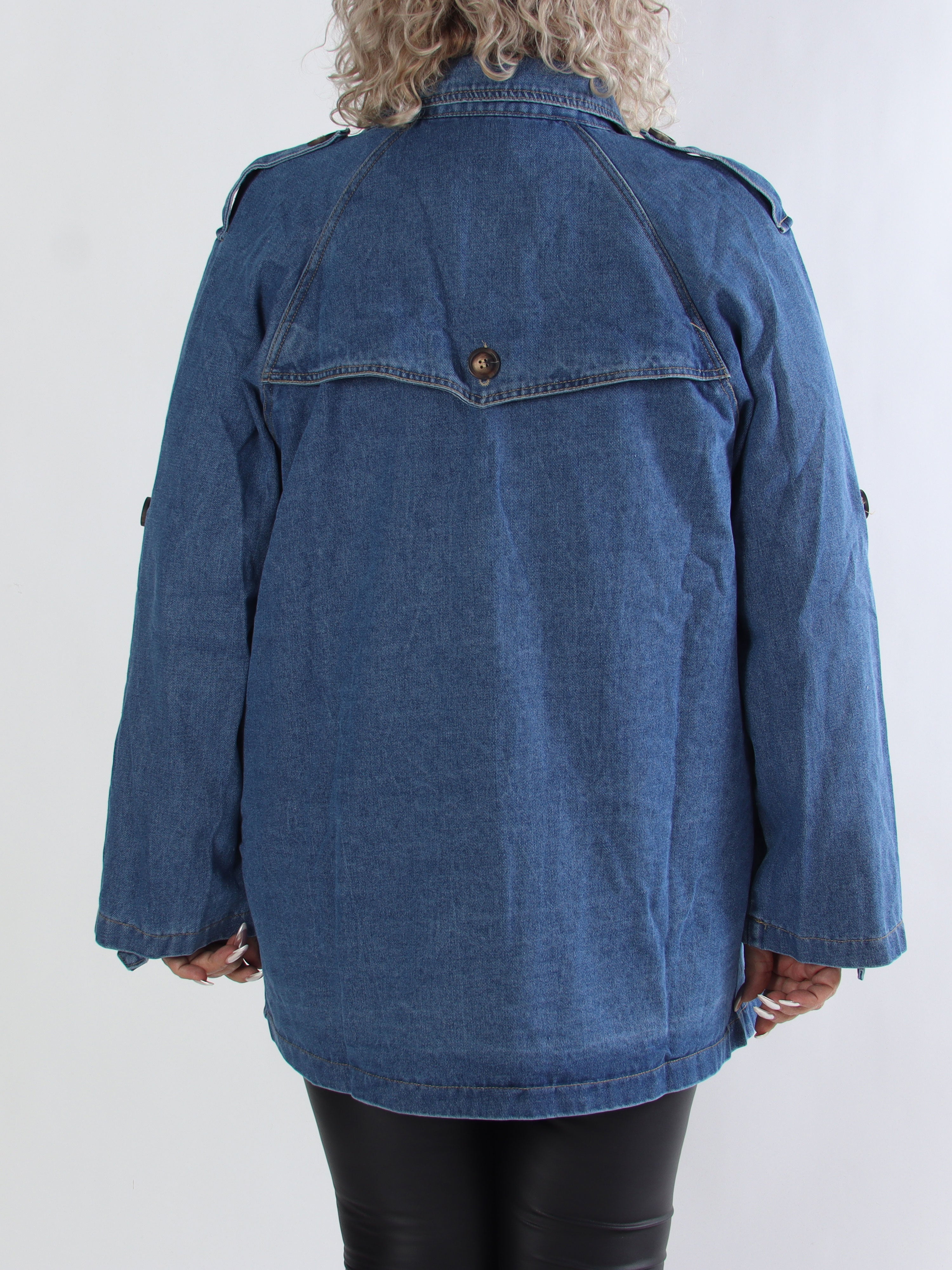 Clarita - Kort kappa i denim