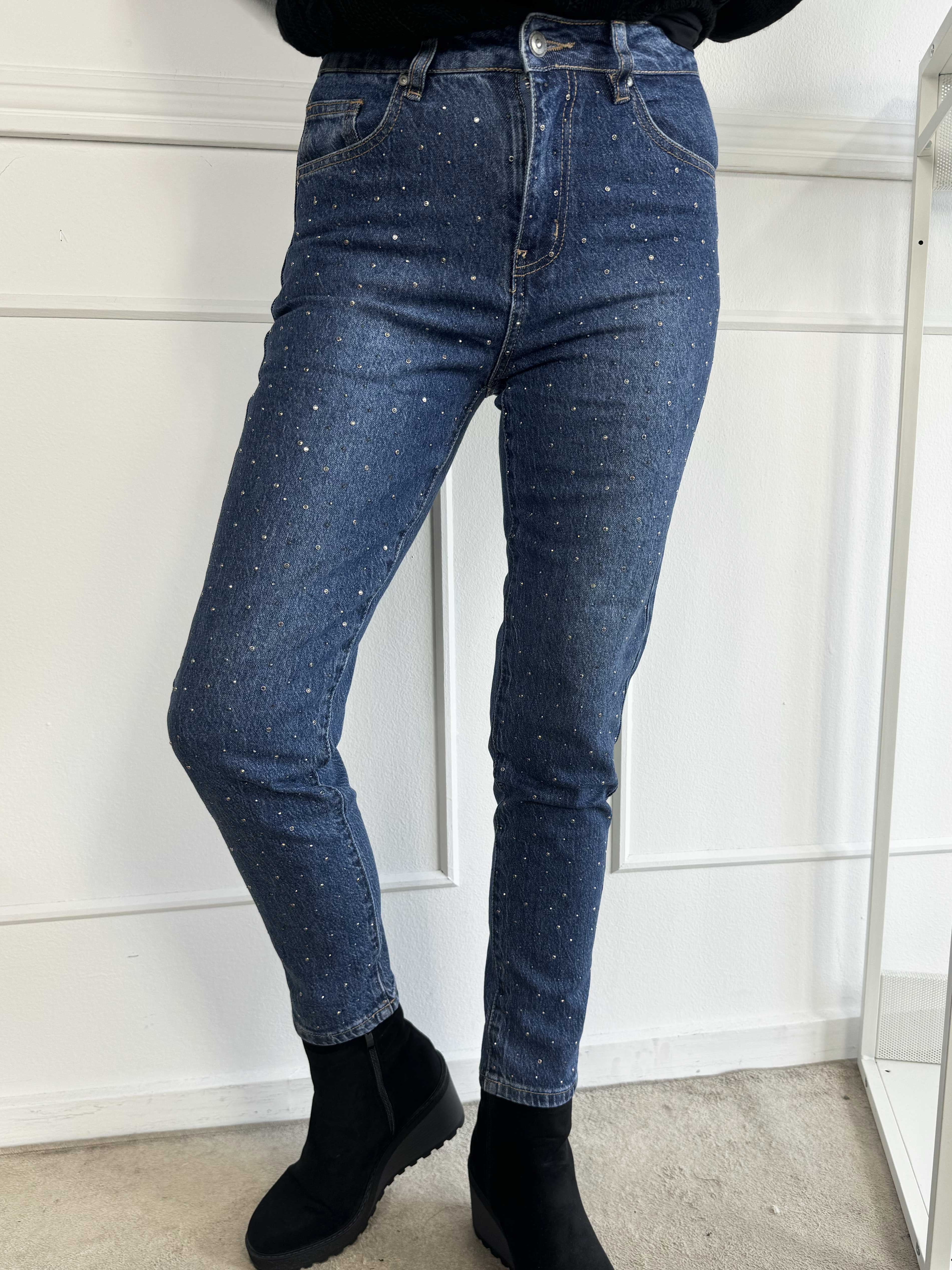 Elara - Jeans utsmyckade med lister