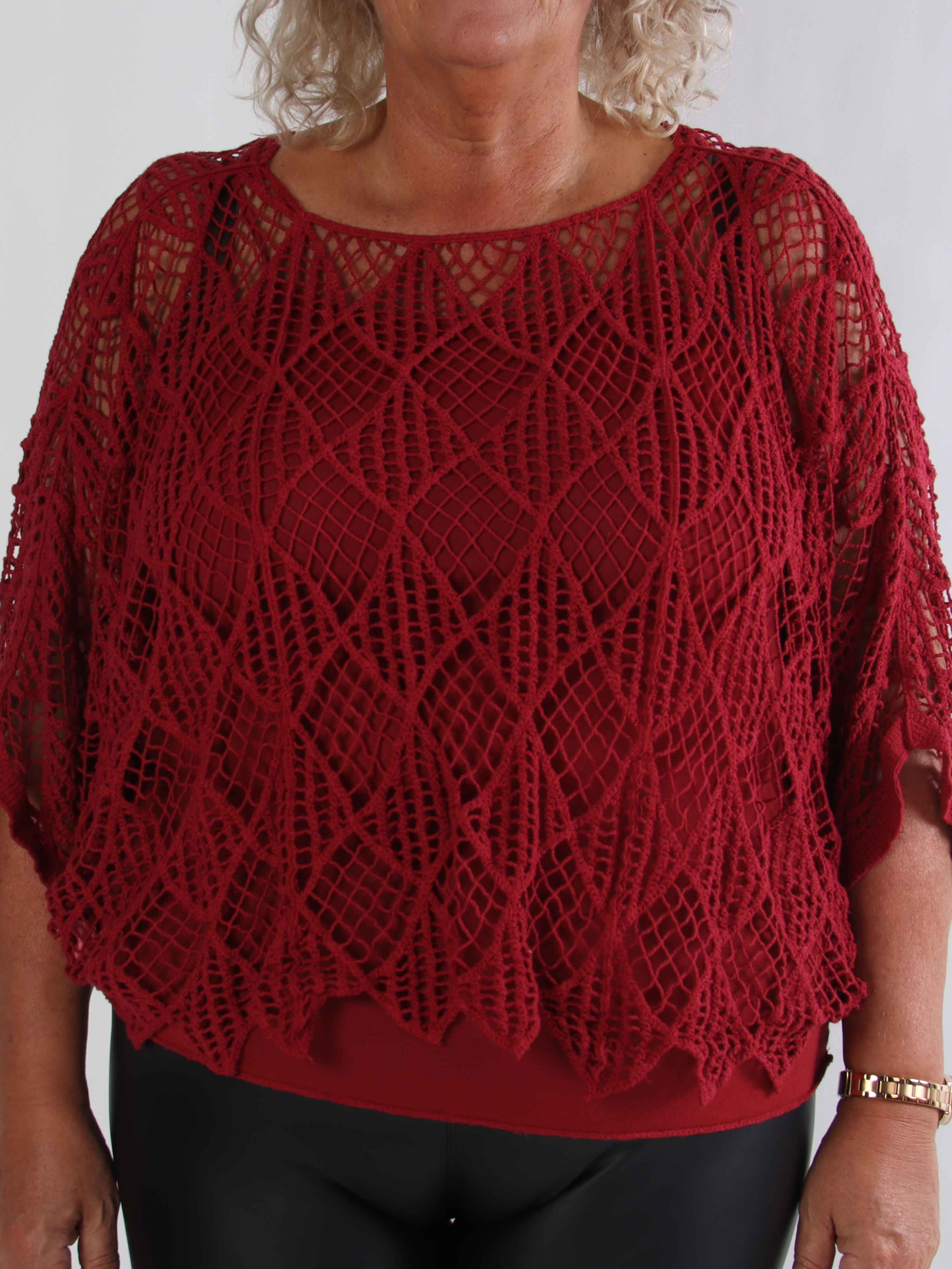 Kari - Virkad plus size tunika med topp i bomull