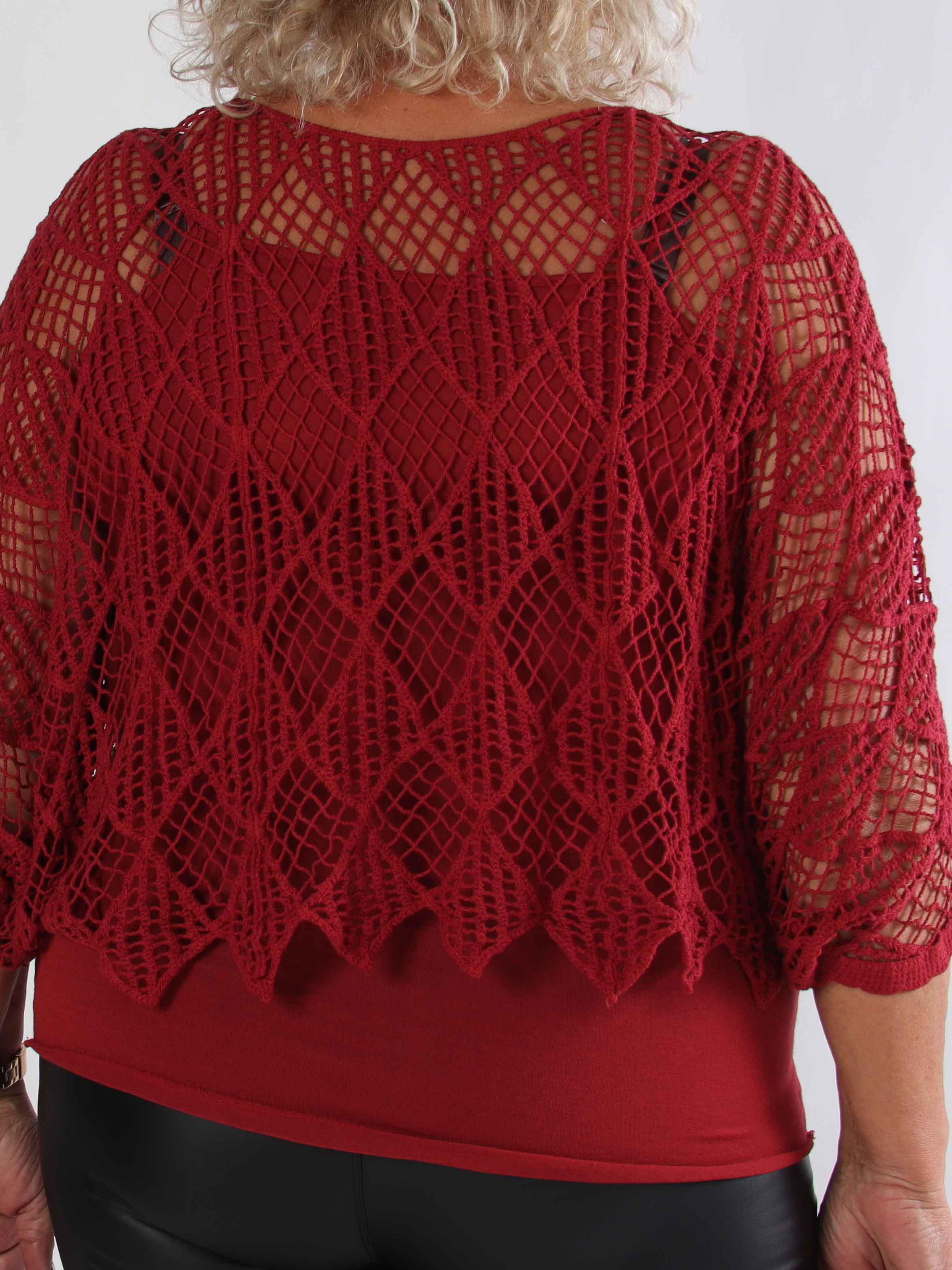 Kari - Virkad plus size tunika med topp i bomull