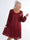 Maj Glitter L/S - Söt paljettklänning i A-linjeform för stora storlekar