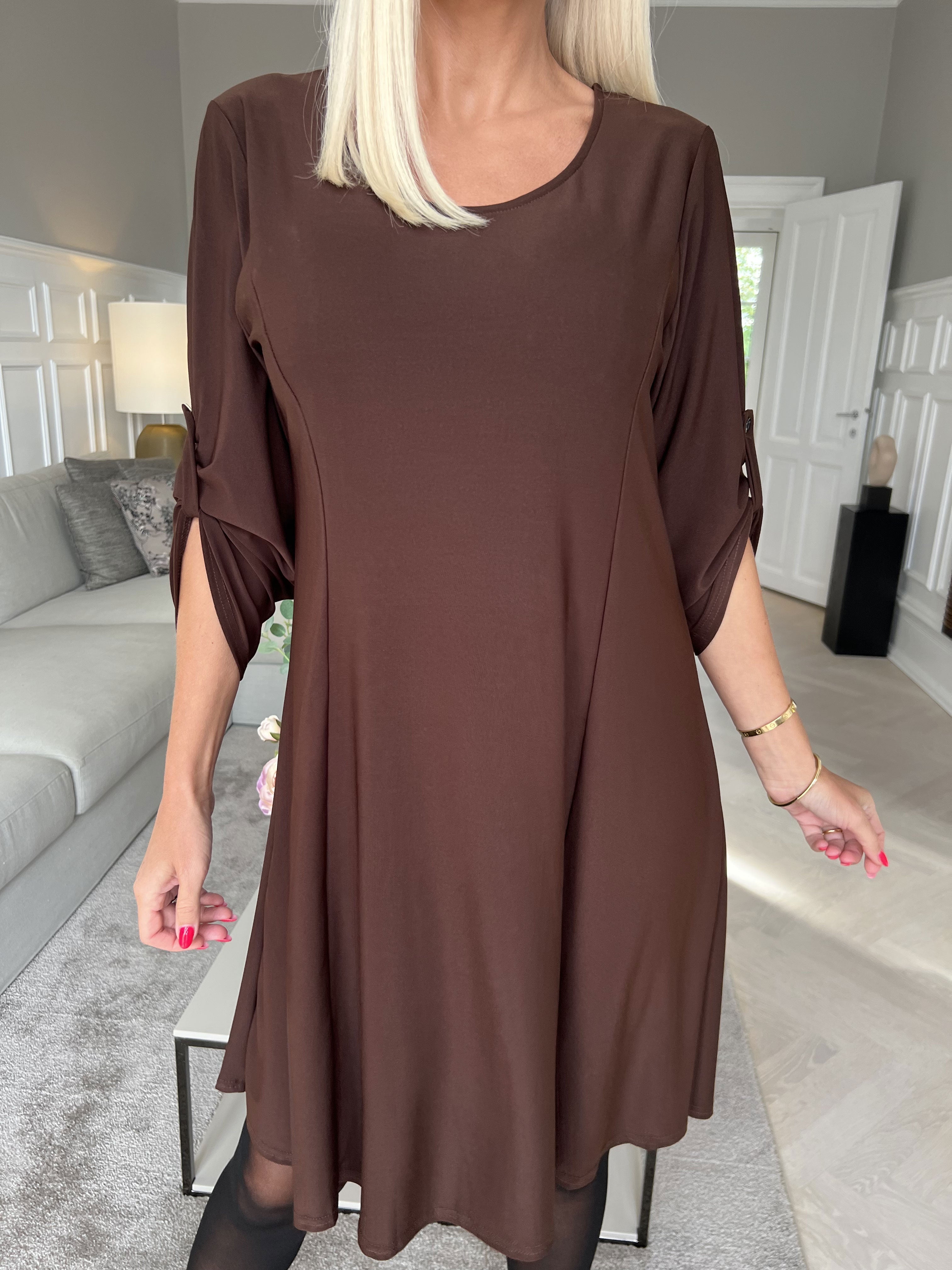 Maj Plain L/S - Slät klänning med resår