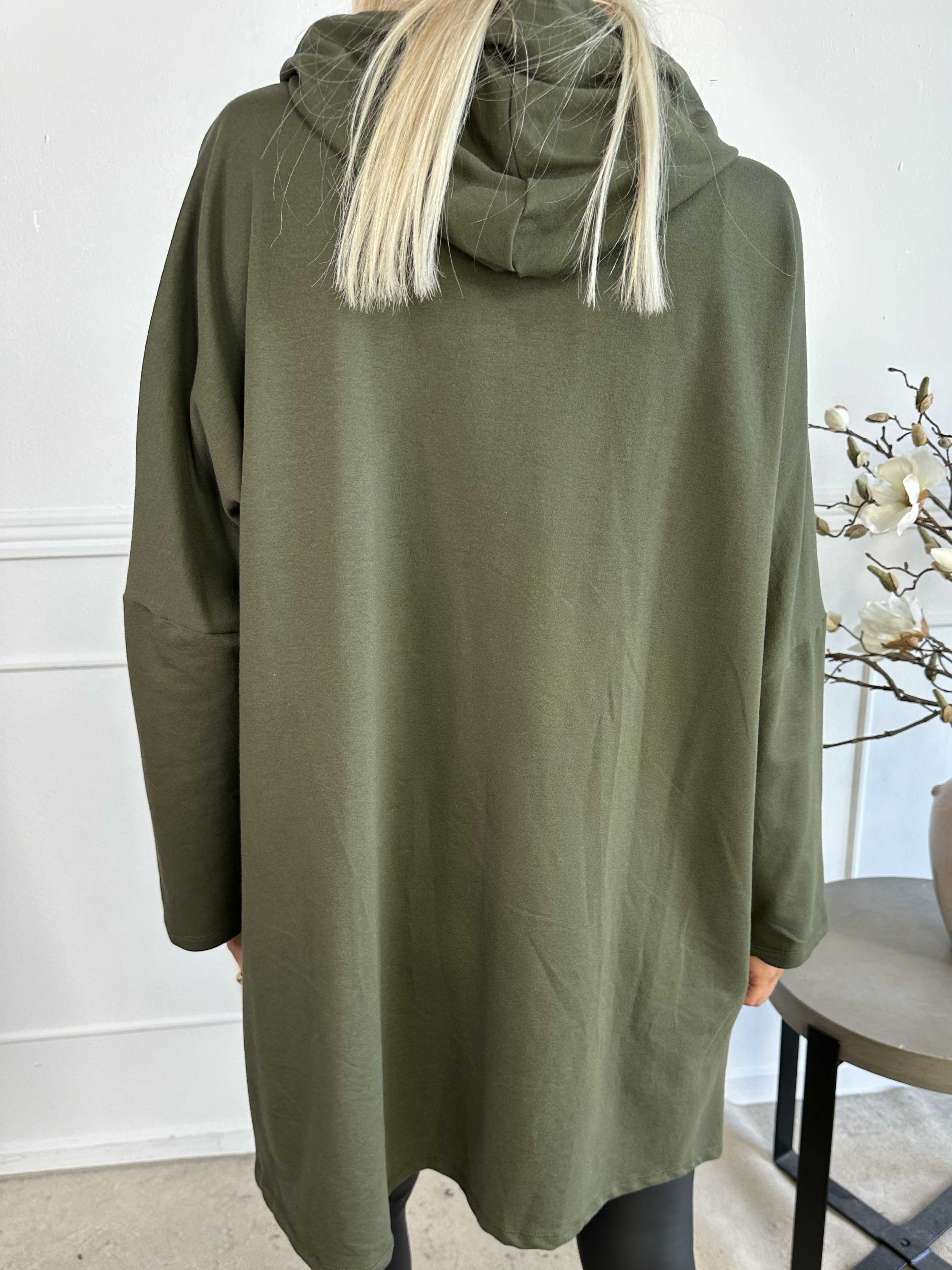 Merah - Hoodie med dragkedja