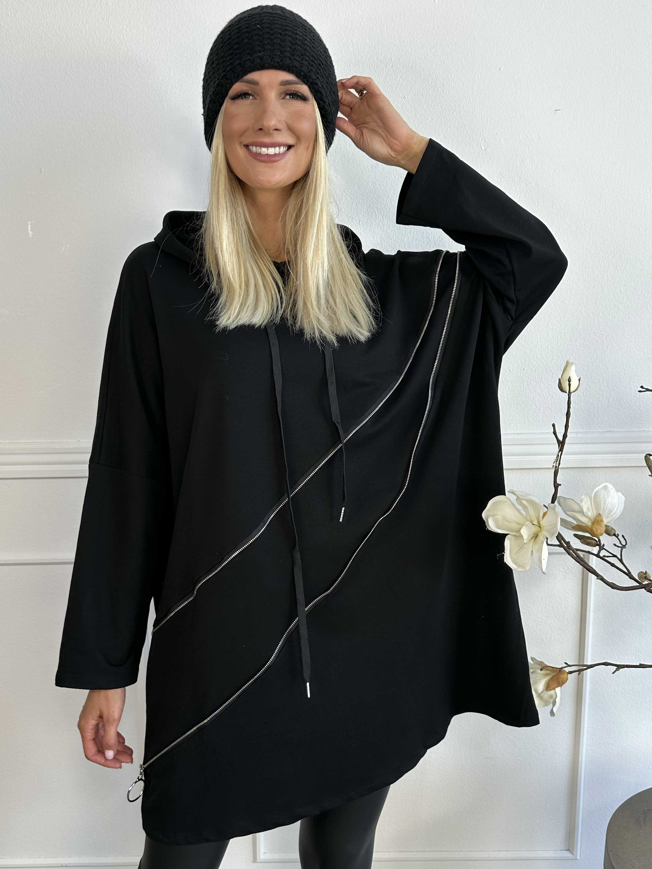 Merah - Hoodie med dragkedja