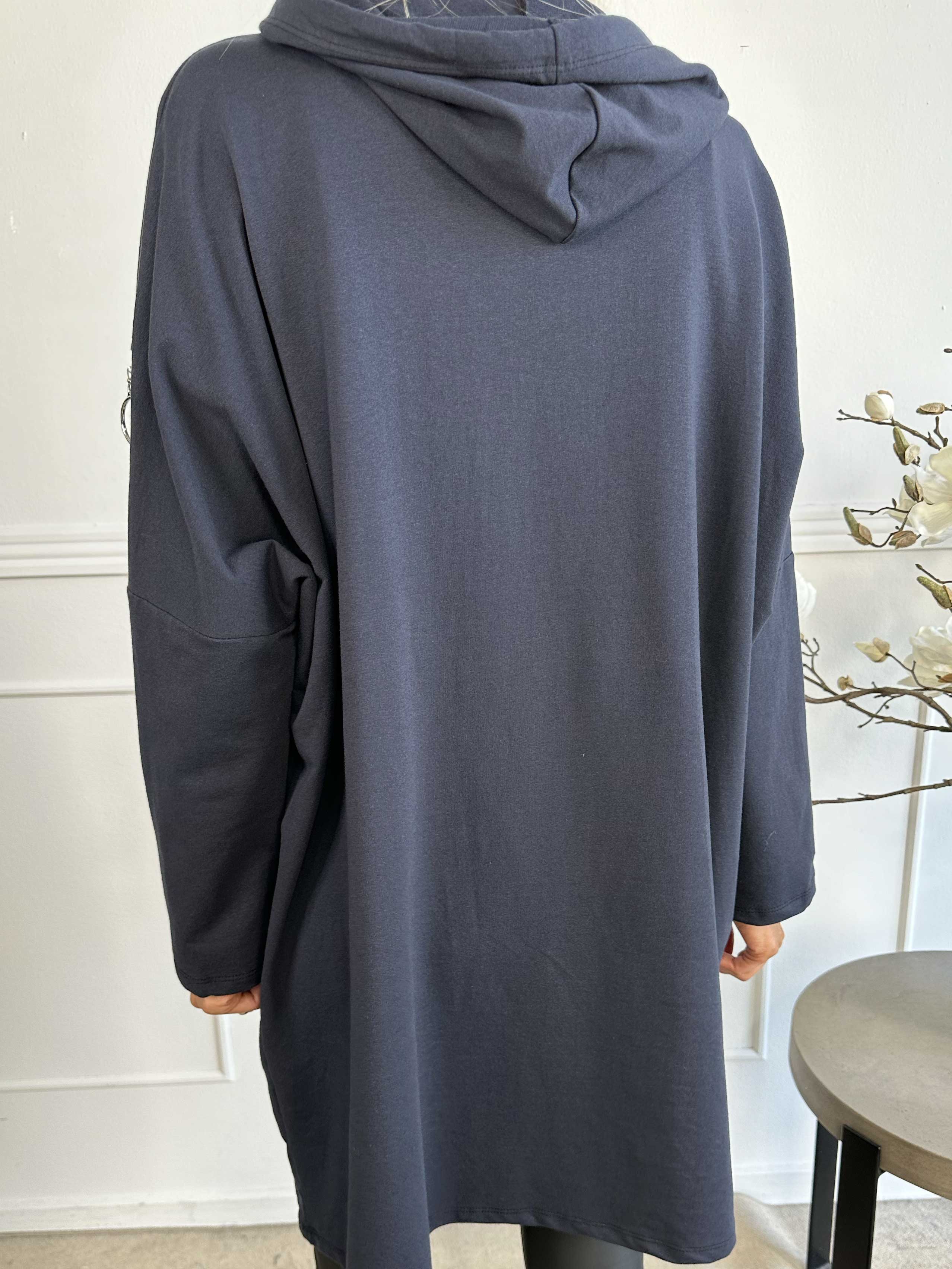Merah - Hoodie med dragkedja