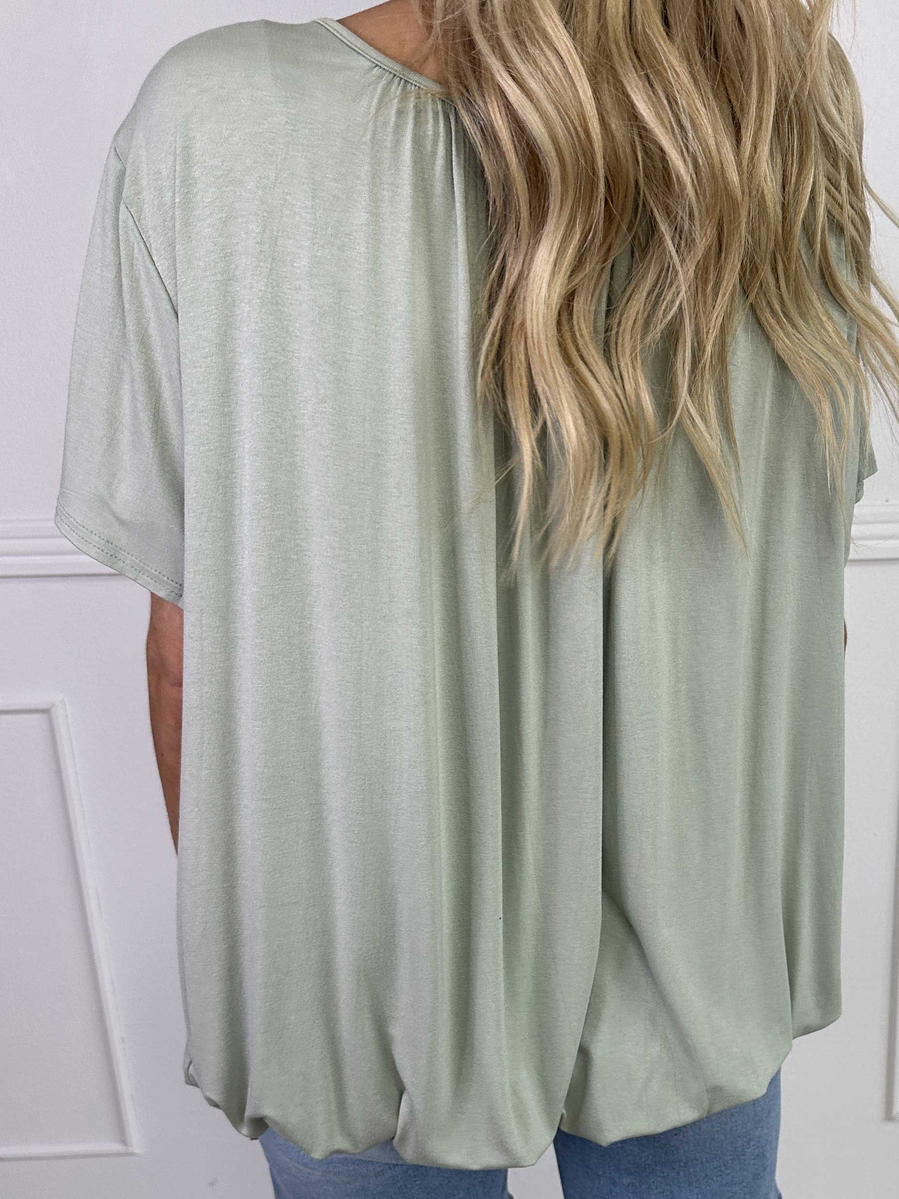 Miracle Crystal T-shirt - Mjuk blus i viskos med strass