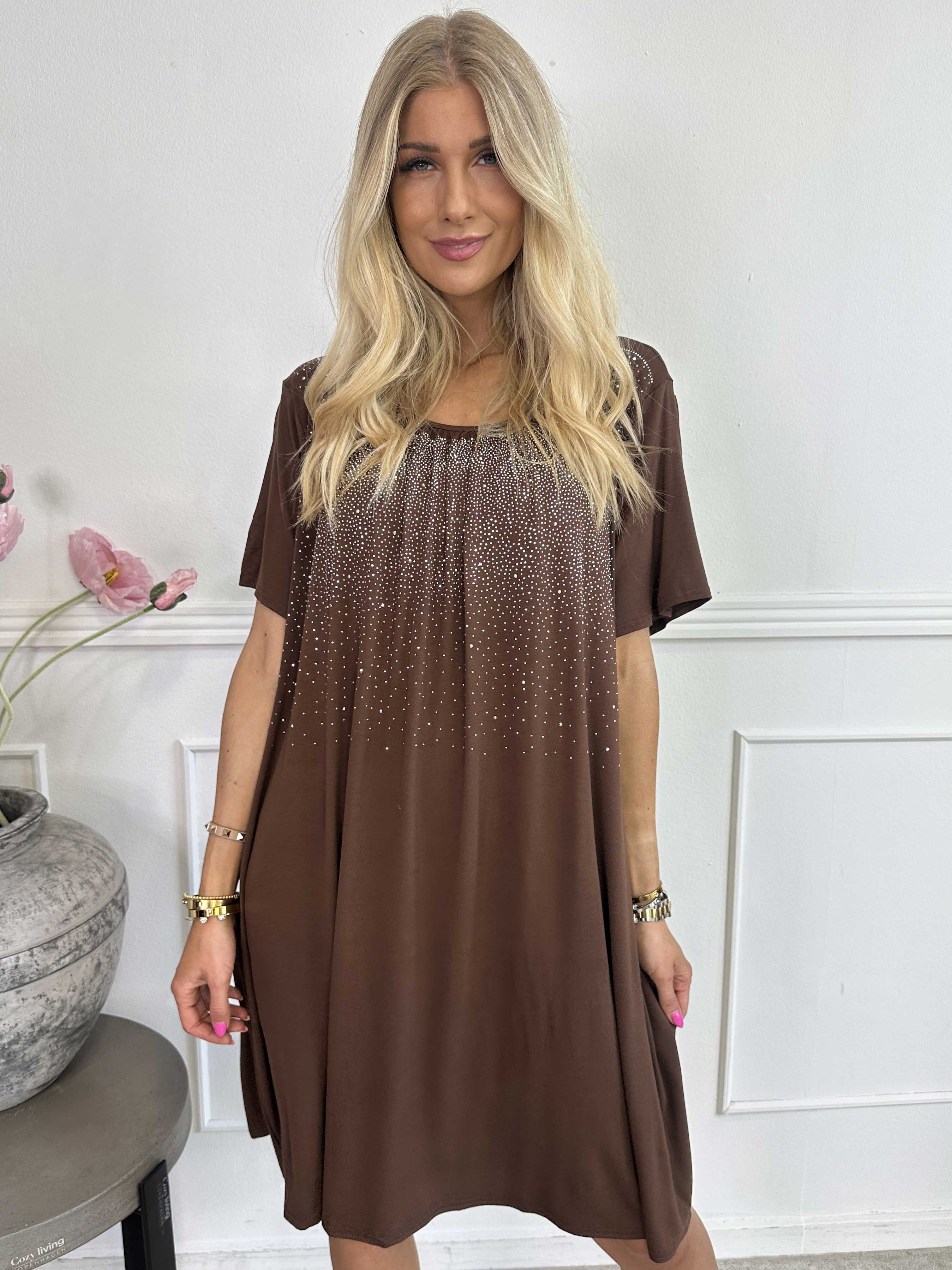 Miravi Sparkle - Lös klänning i elastiskt tyg med strass