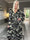 Pams Camo Midi L/S - Klänning med resår i kamouflagemönster