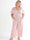Pams Gold Leaf Jumpsuit - Plus size buksedragt med blad mønster og guld dutter