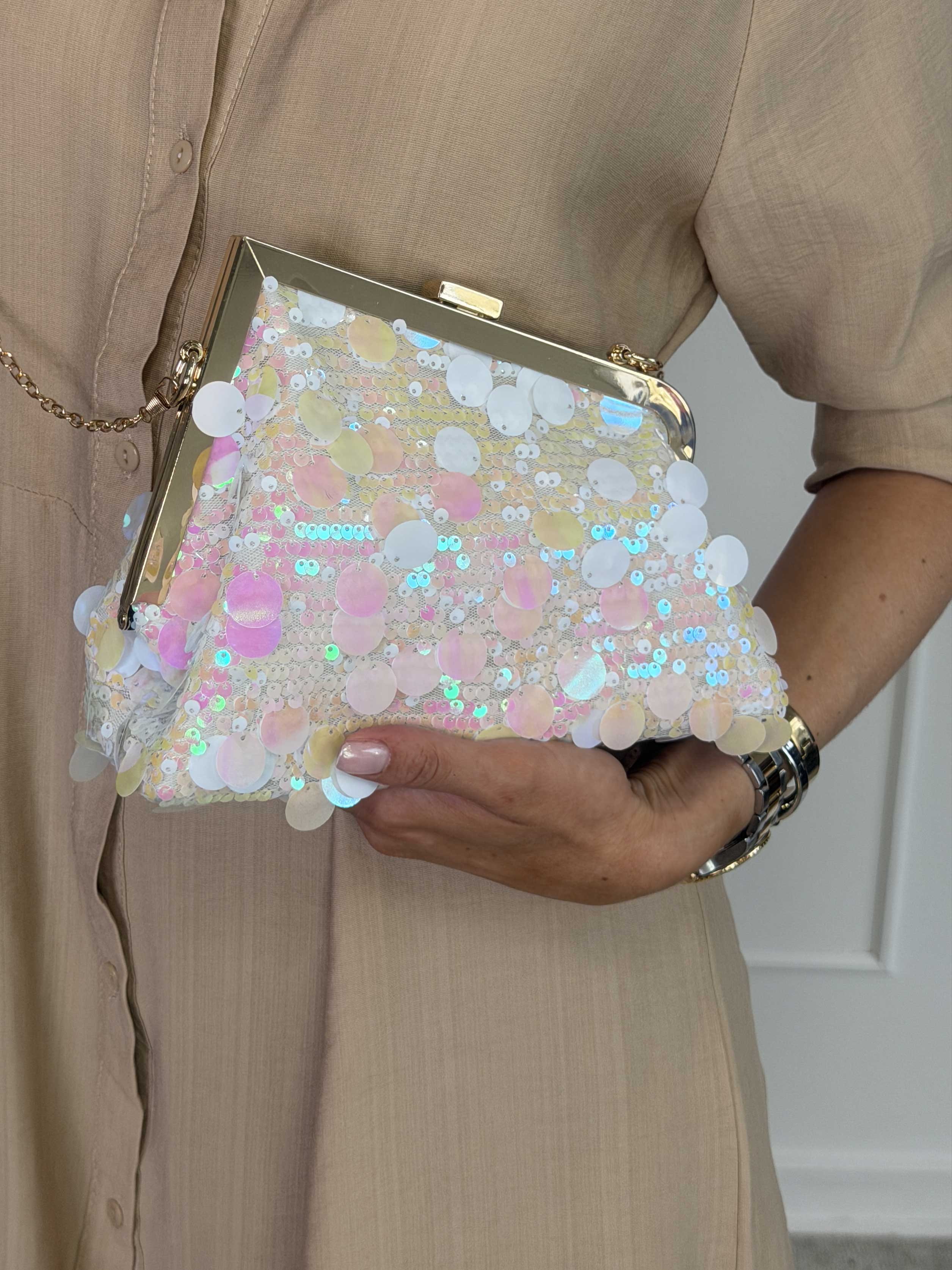 Stella - Crossbodytaske med store pailletter