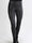 Riri - Svarta leggings med läderlook