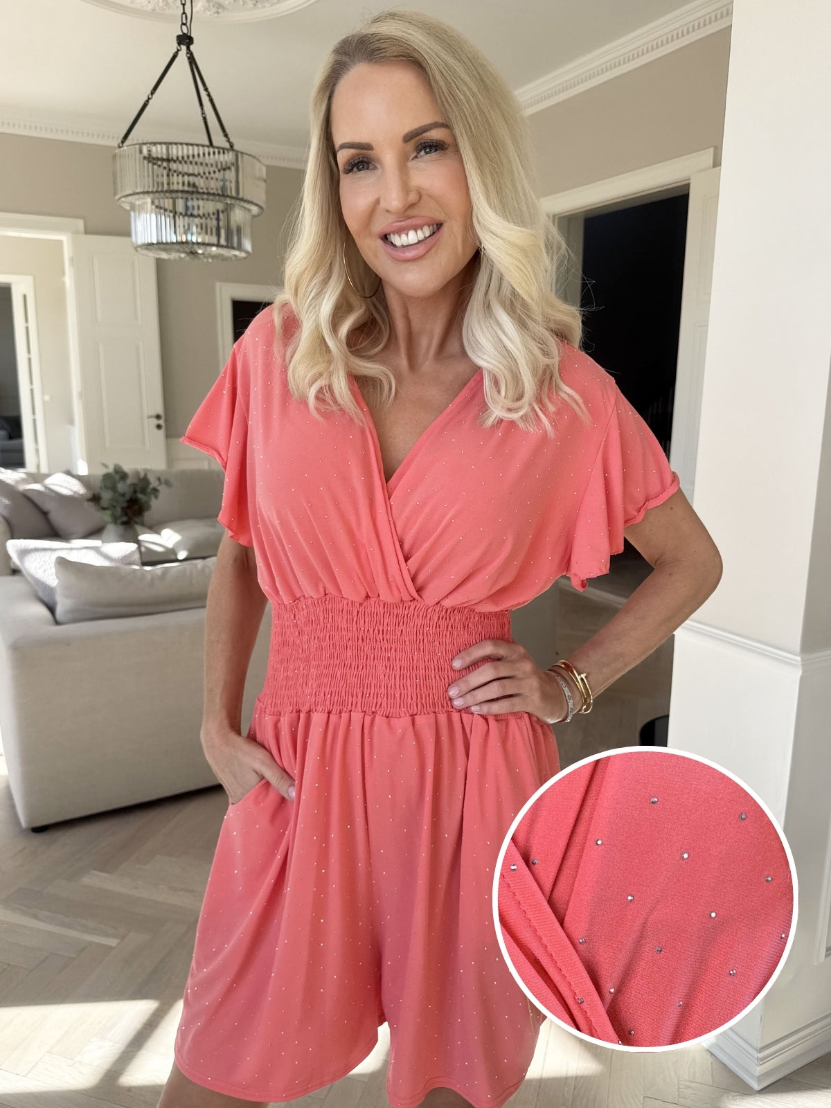 Pams Crystal Playsuit - Elastisk jumpsuit med gjutform