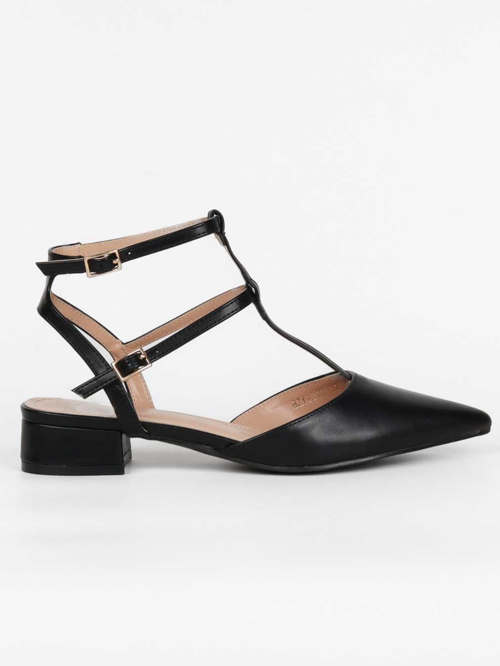 Stefani - Spetsig sandal med liten klack