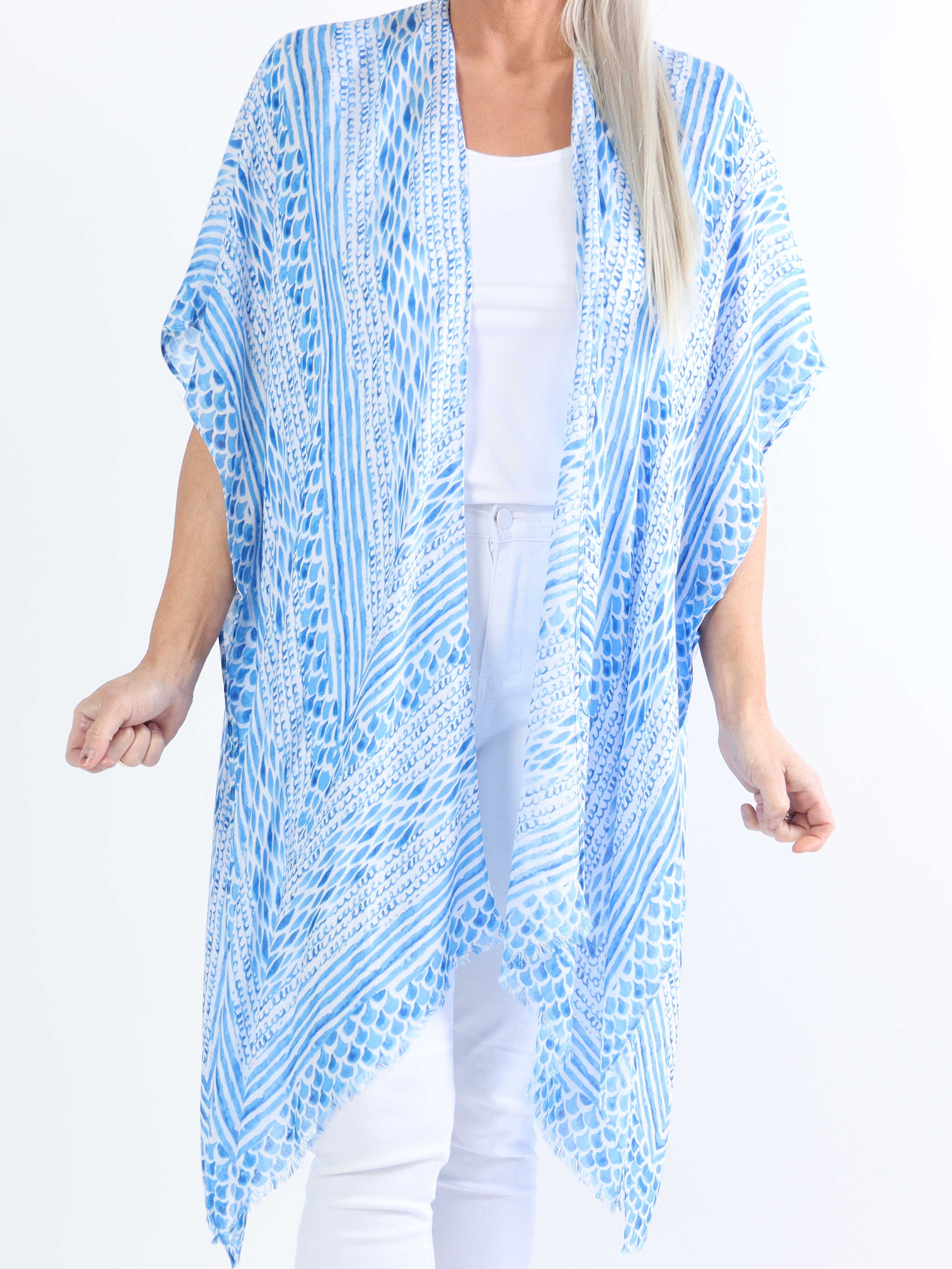 Alexandrine snake - Lätt och luftig plus size kimono i bomull