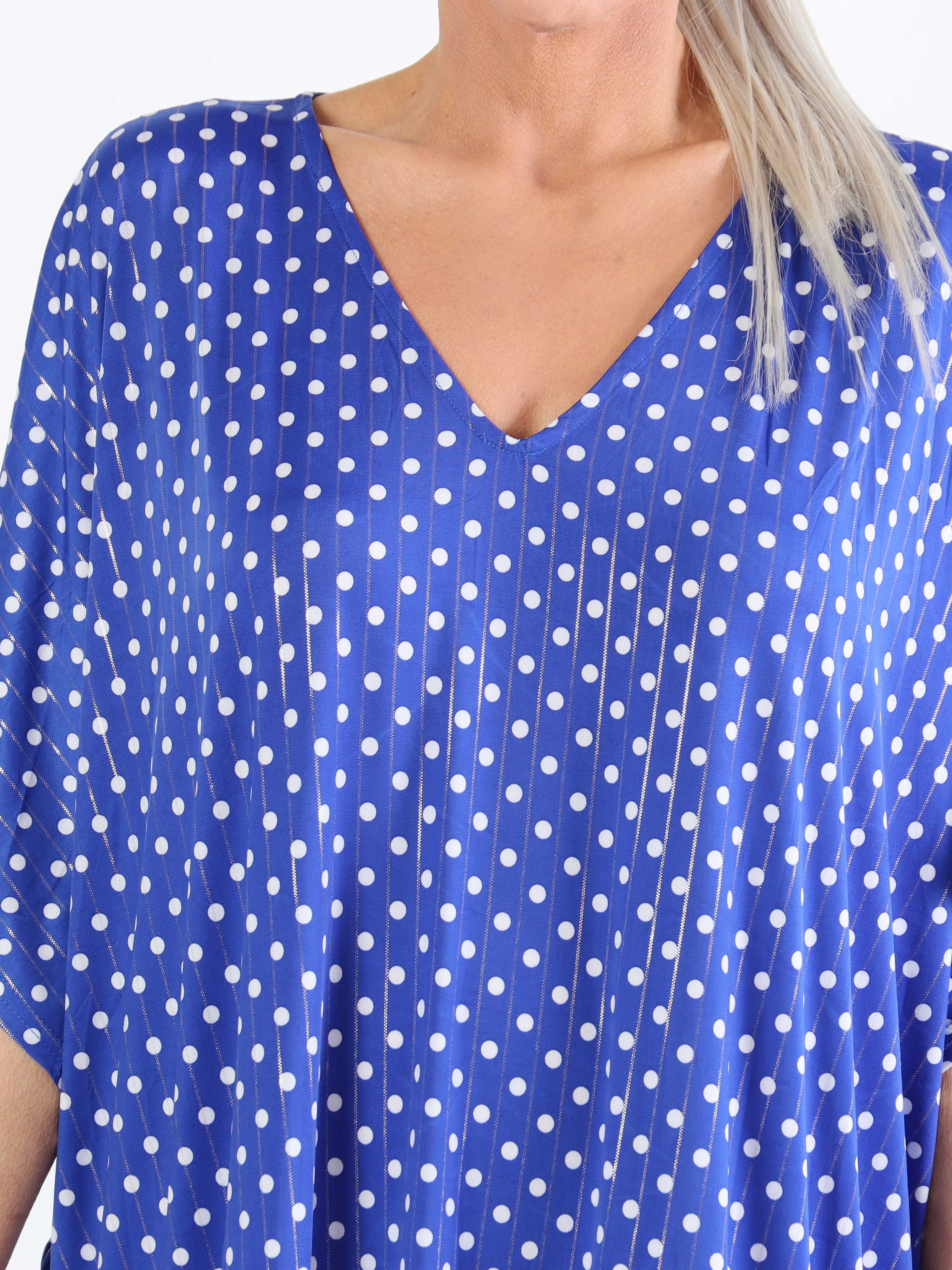 Azmina Dot - Tunikaklänning i plus size med resår och lös passform