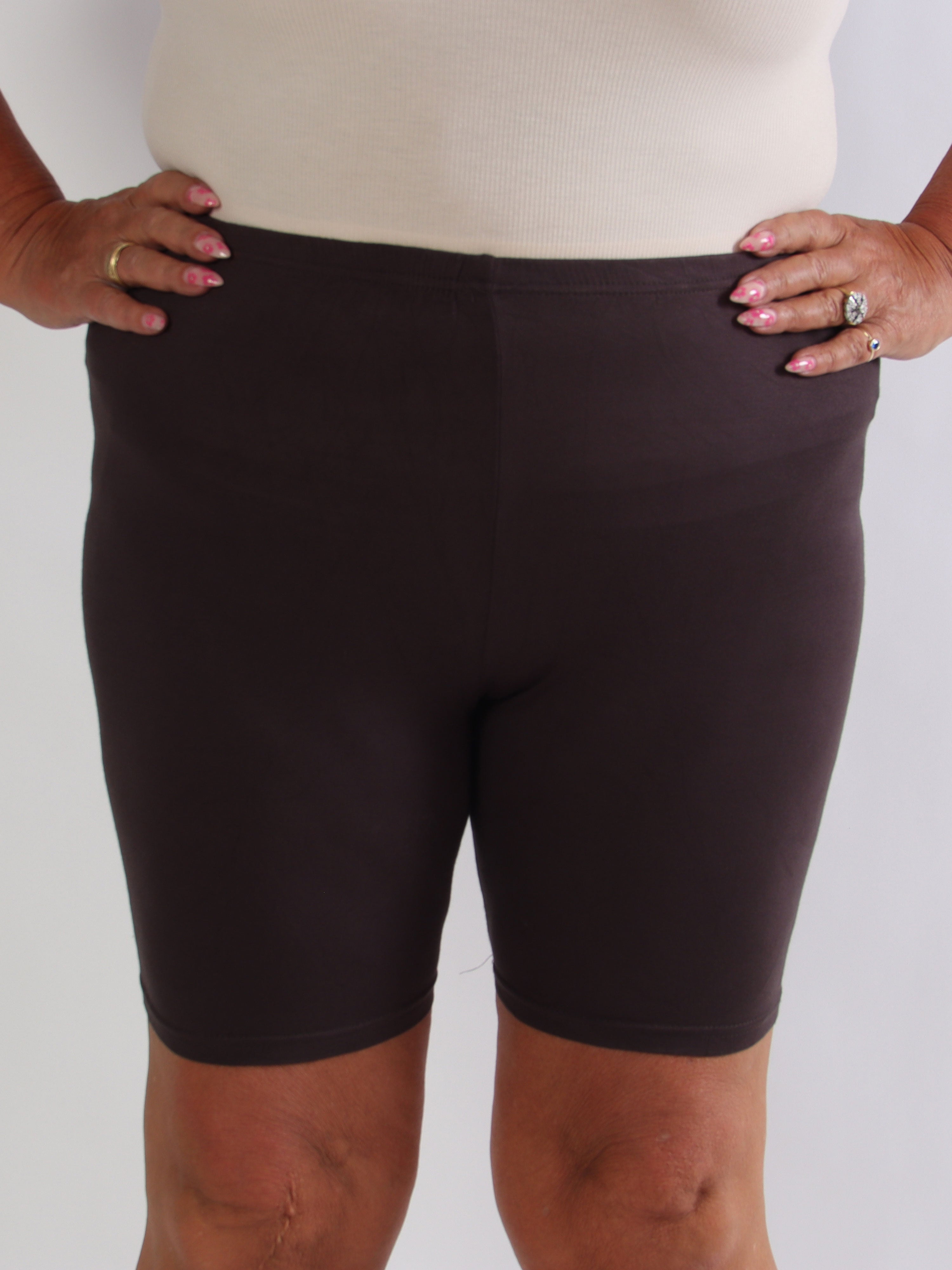 Caro - Bløde plus size cykelshorts i viskose