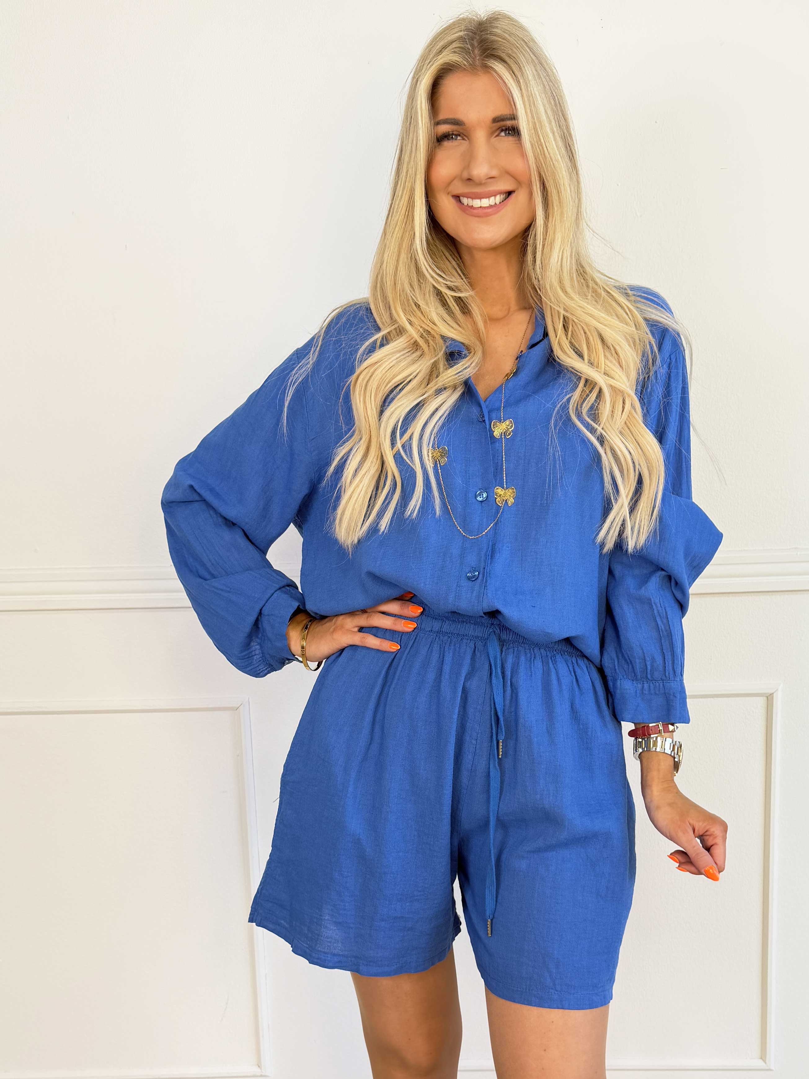 Clara Shirt - Enfärgad skjorta i viskos och linne