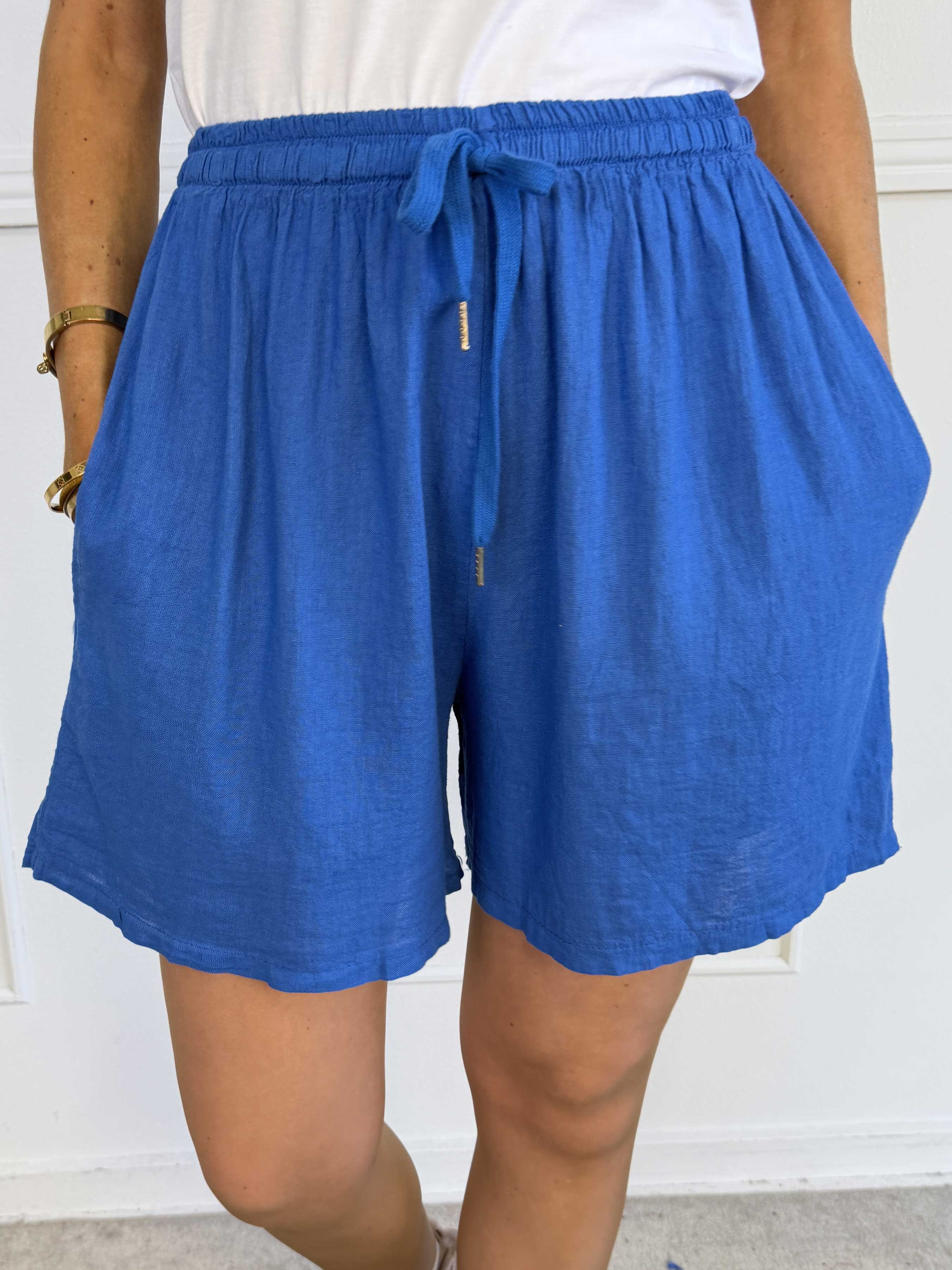 Clara Shorts - Lätta shorts i viskos och linne