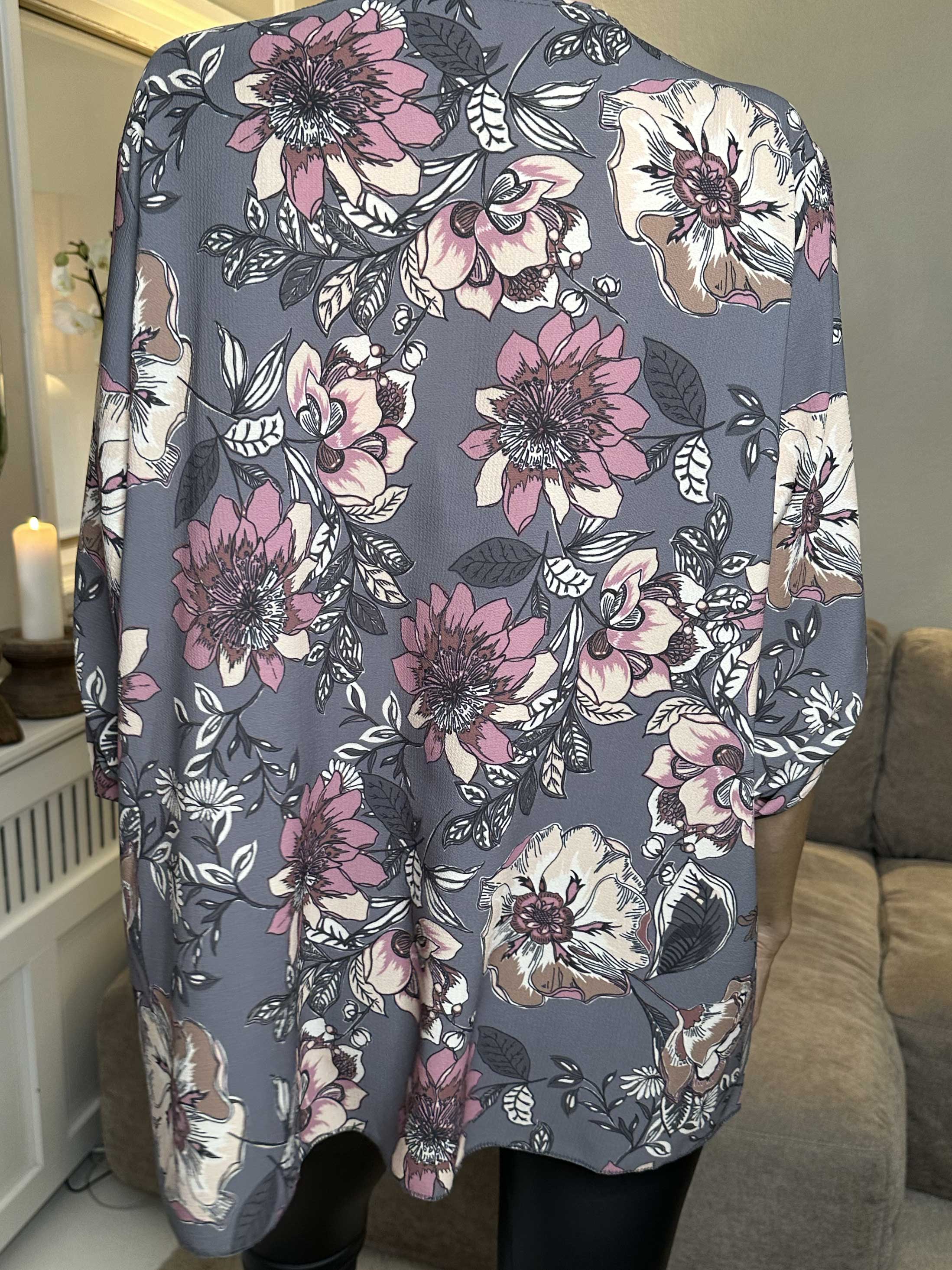 Claudia Flower - Tunika med blommönster och dragkedja