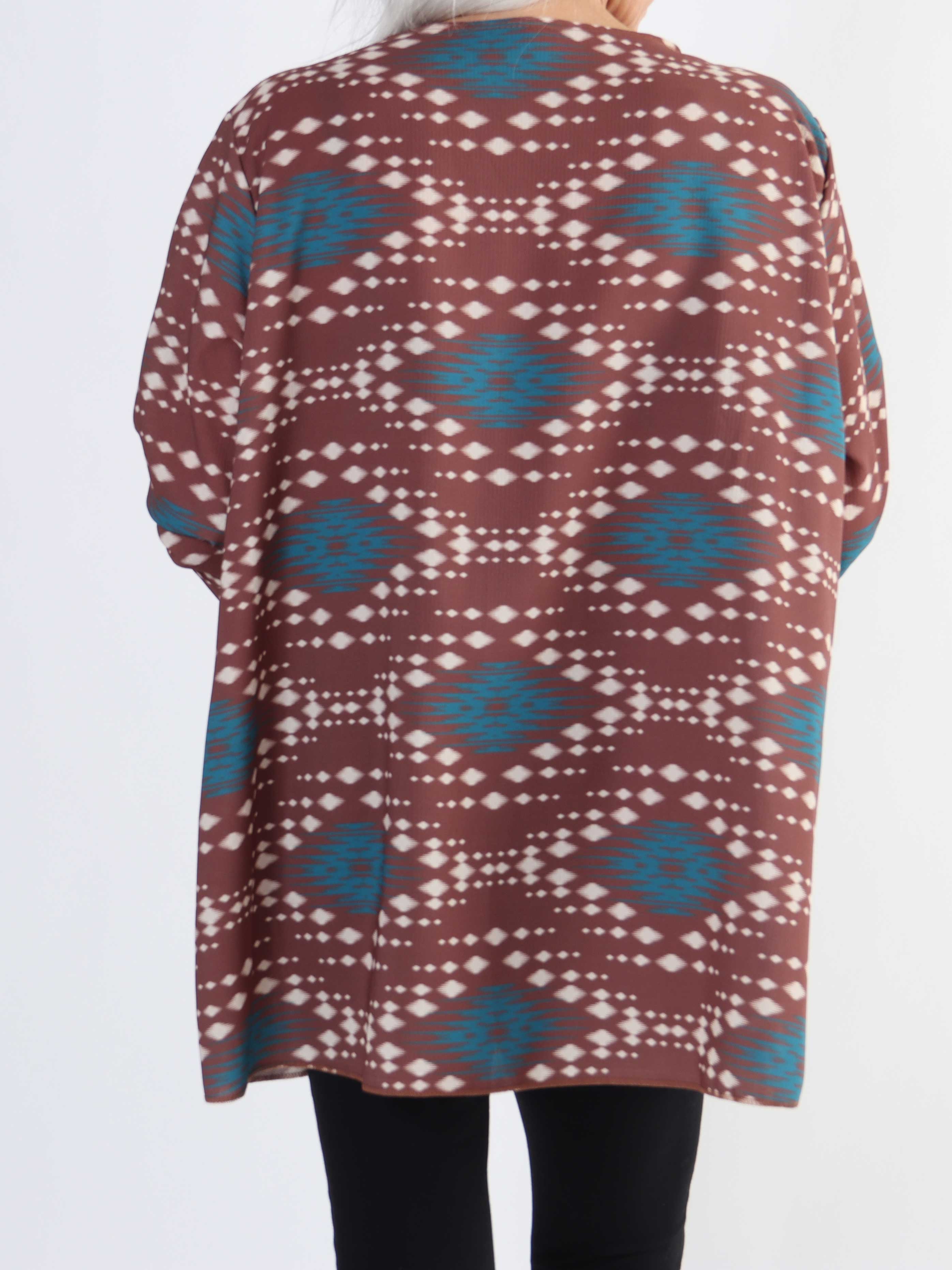 Claudia Pattern - Tunika med tryck och dragkedja i plus size