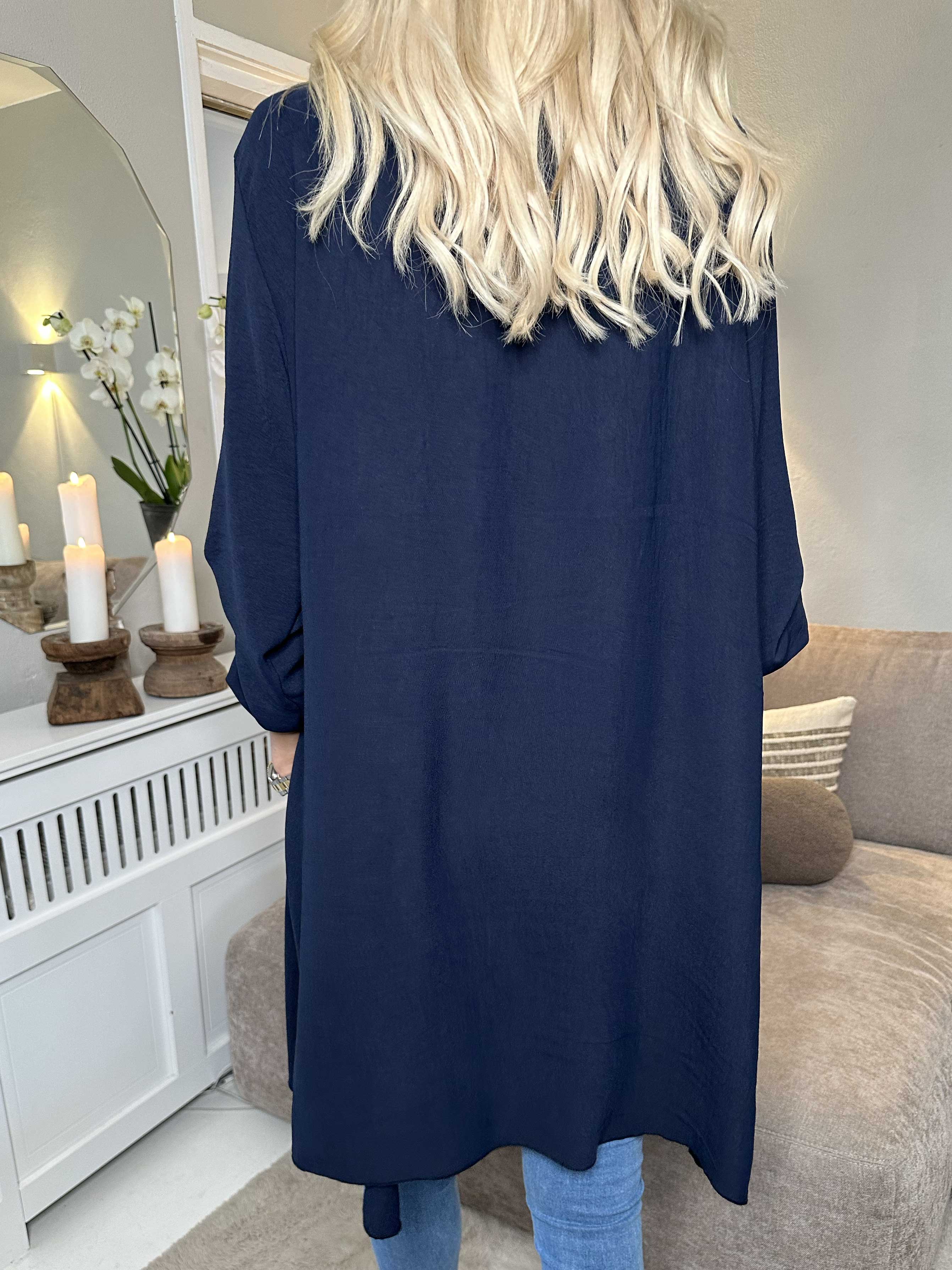 Claudia Dress - Tunikaklänning med dragkedja och fickor - Beige