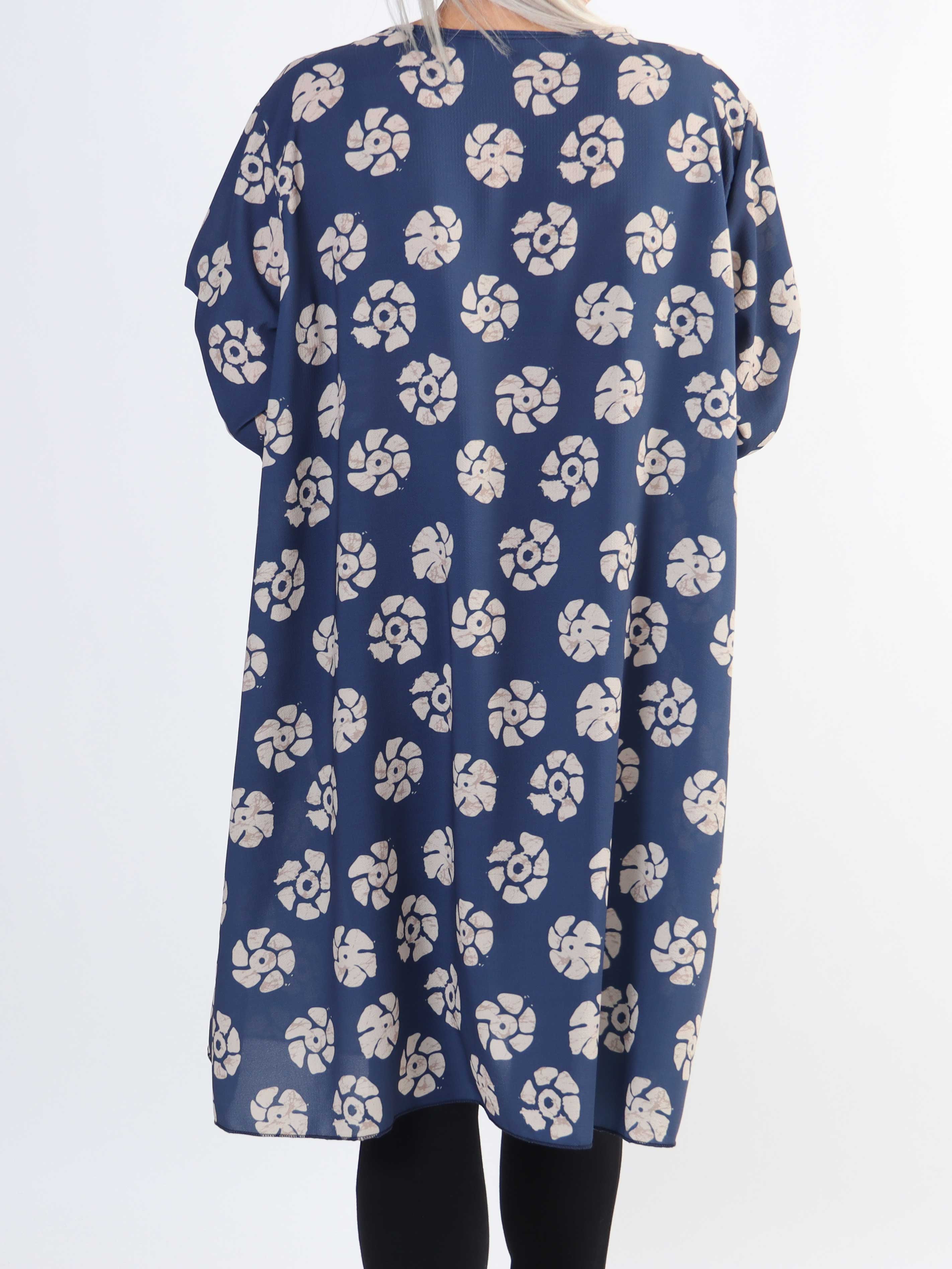 Claudia Print Dress - Tunikaklänning med tryck och dragkedja i plus size