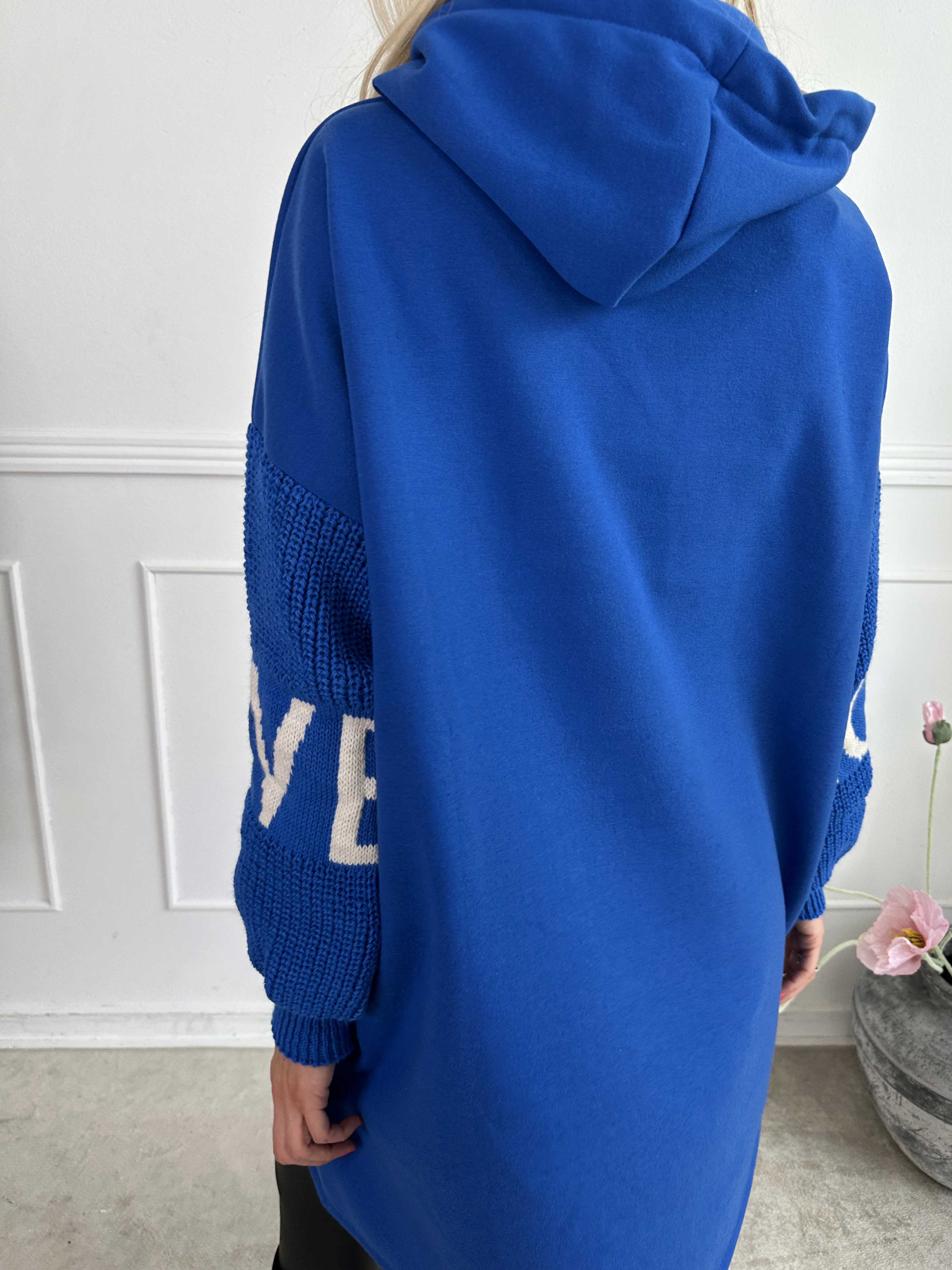 Debbie Hoodie - Oversized hoodie med stickade ärmar