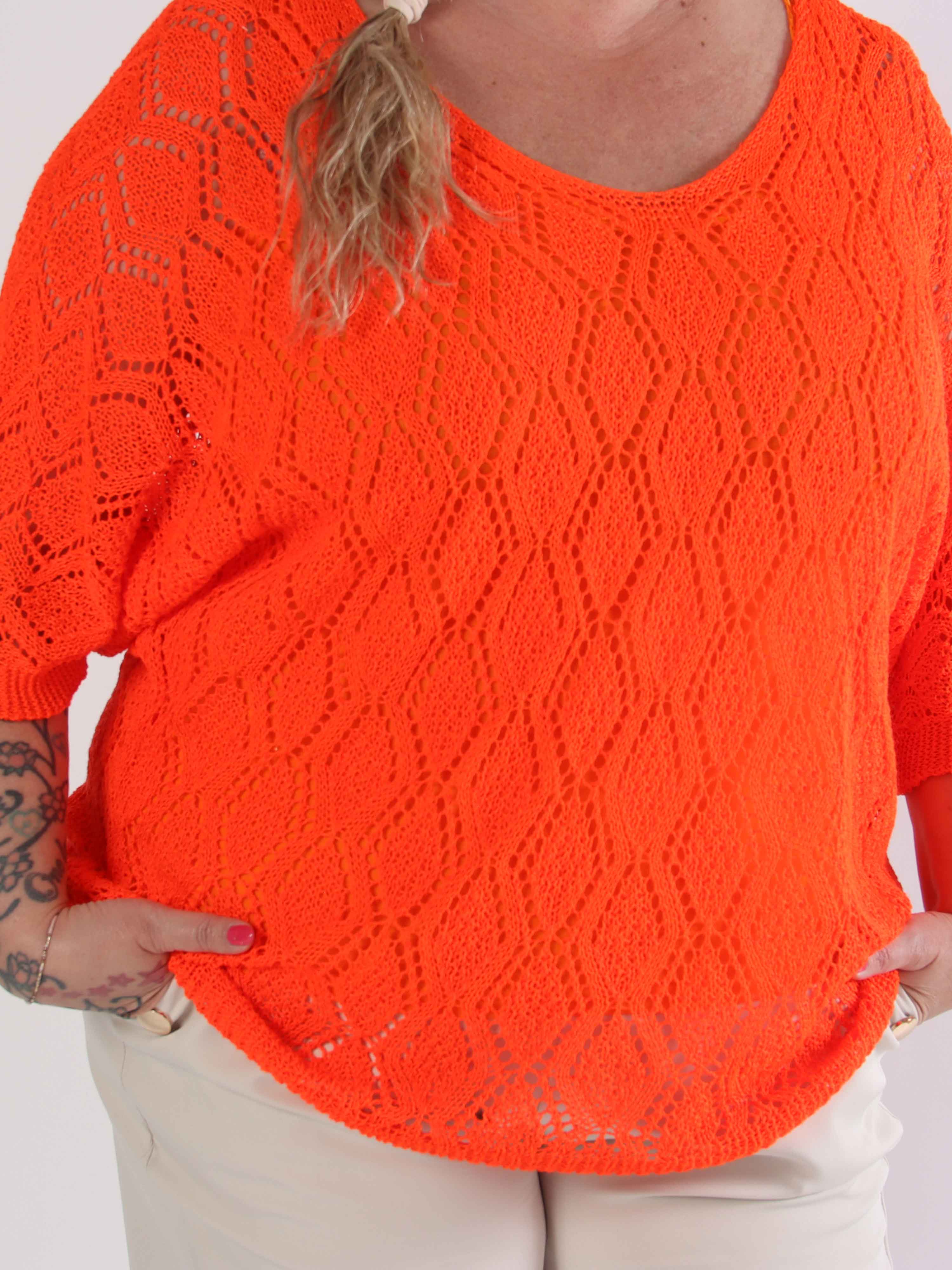 Deisy - Söt plus size-tunika i stickat spetsmönster