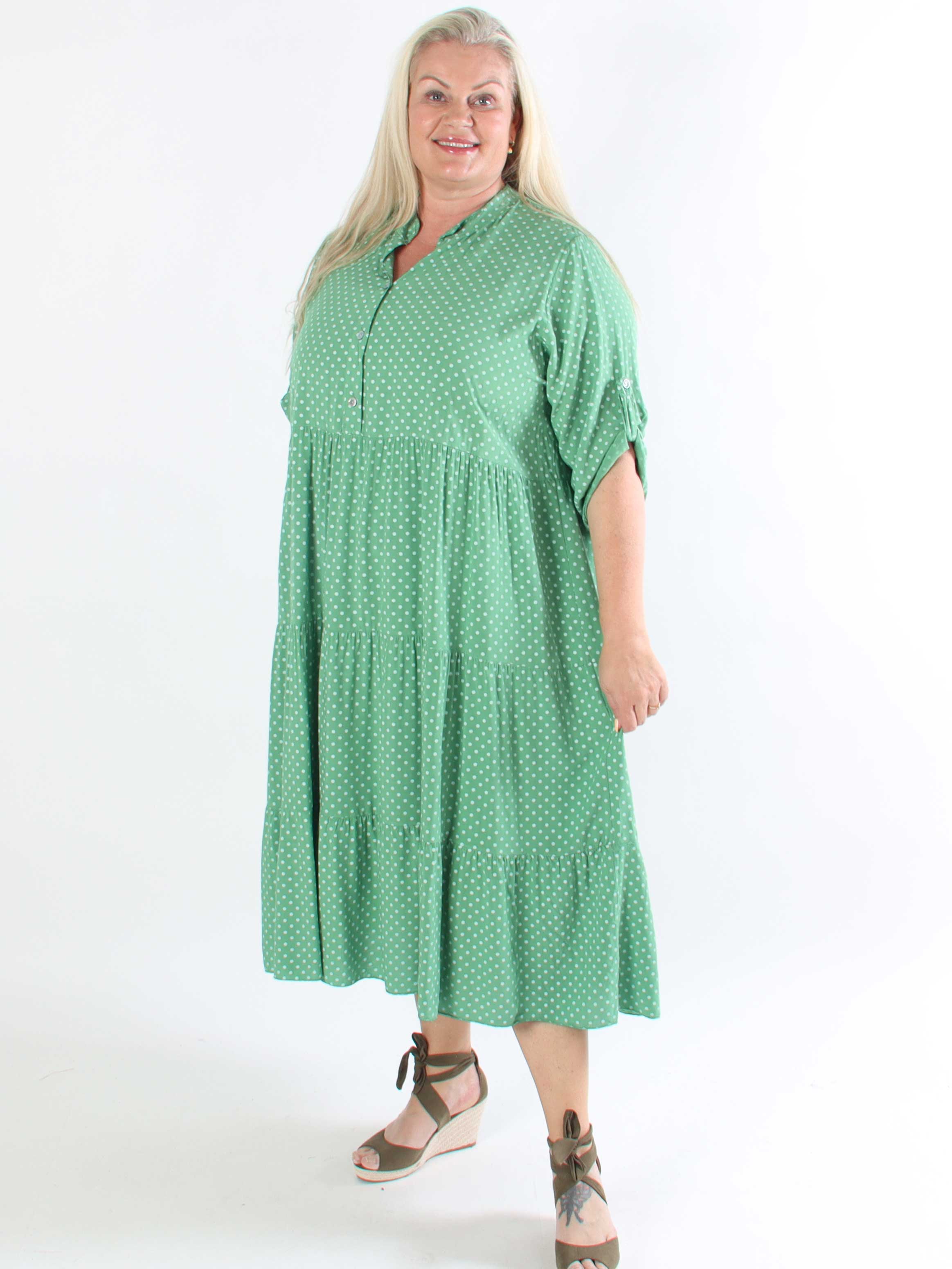 Dotti - Plus size-klänning med lager på lager-look i viskos