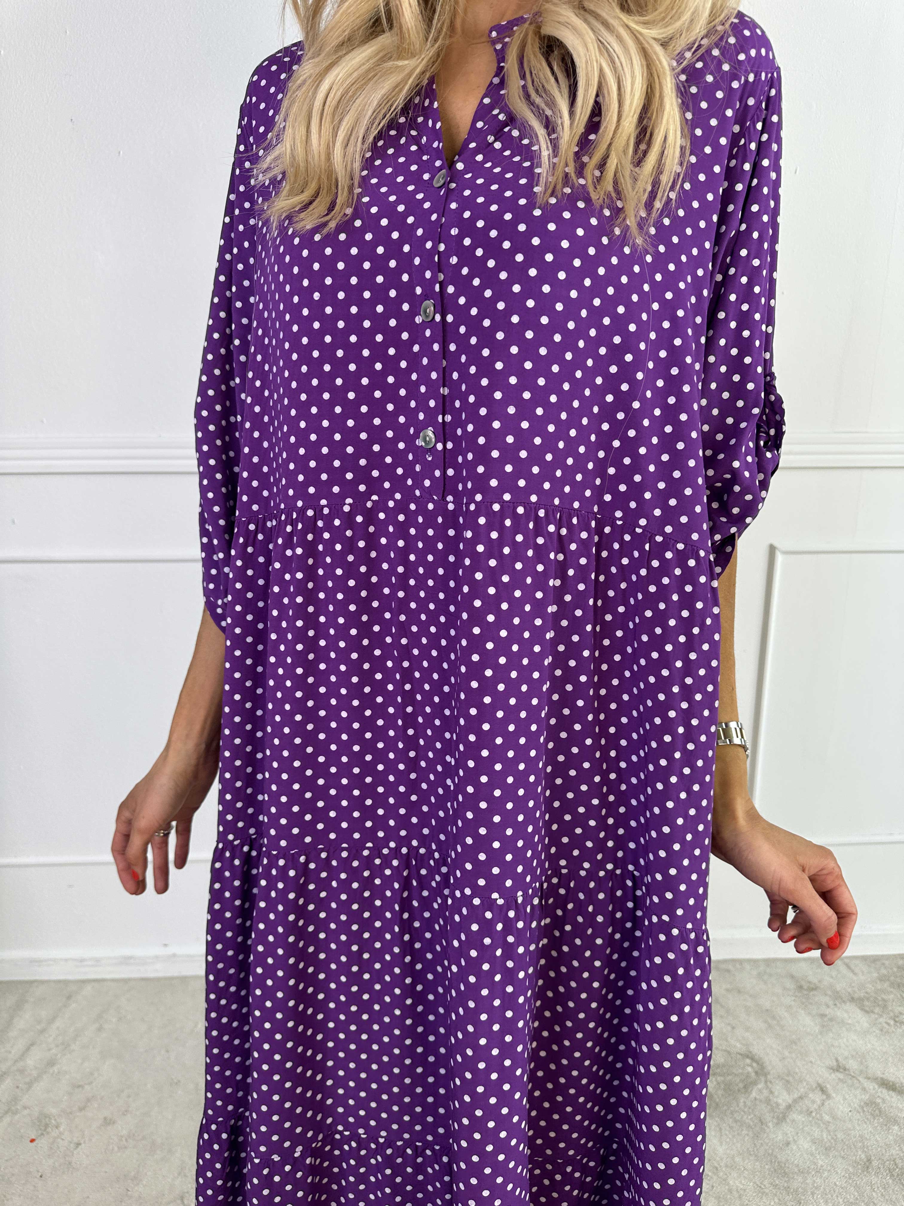 Dotti - Klänning med lager på lager-look i viskos
