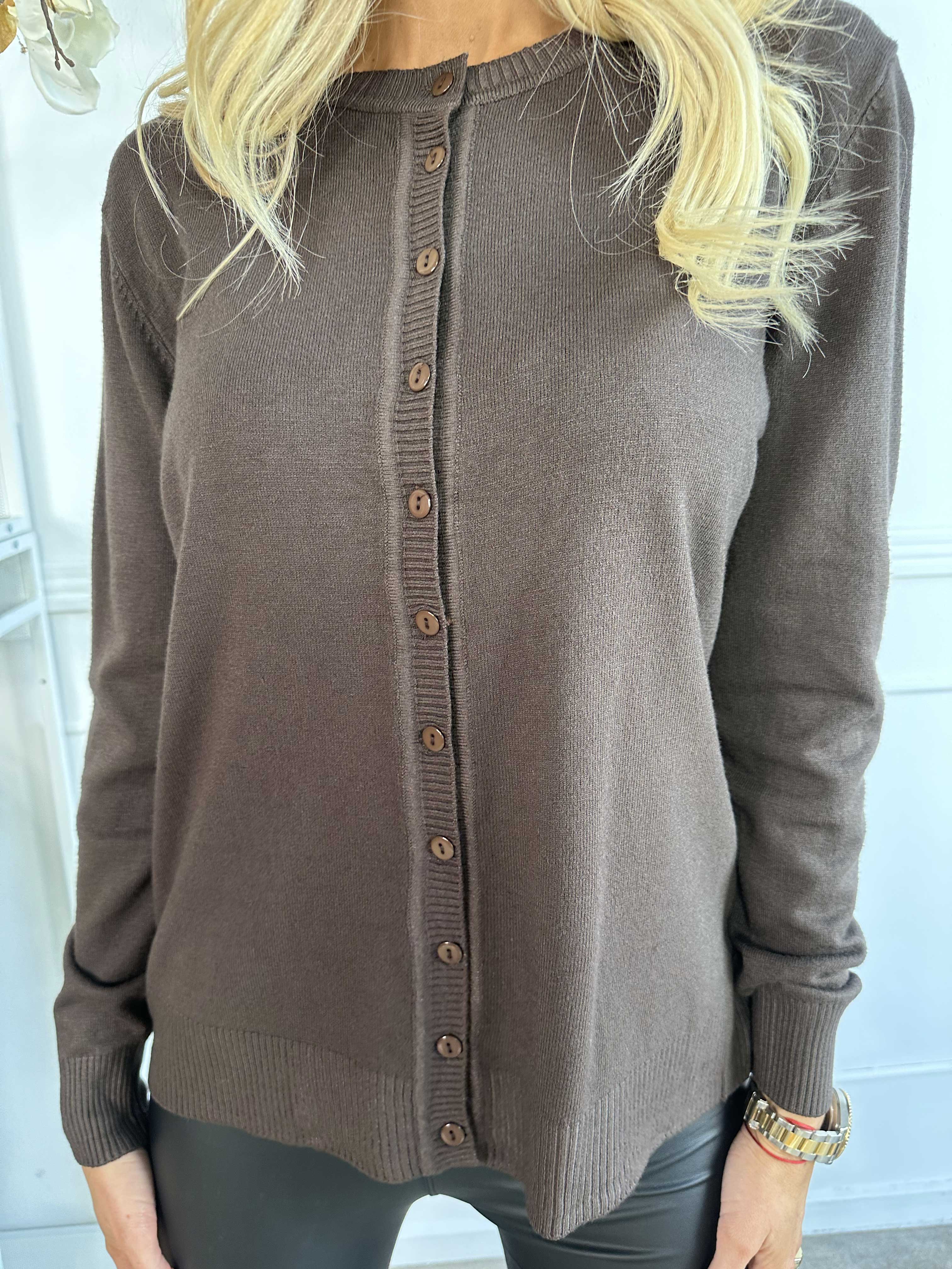 Fidan - Stickad cardigan i mjuk viskos och bomull