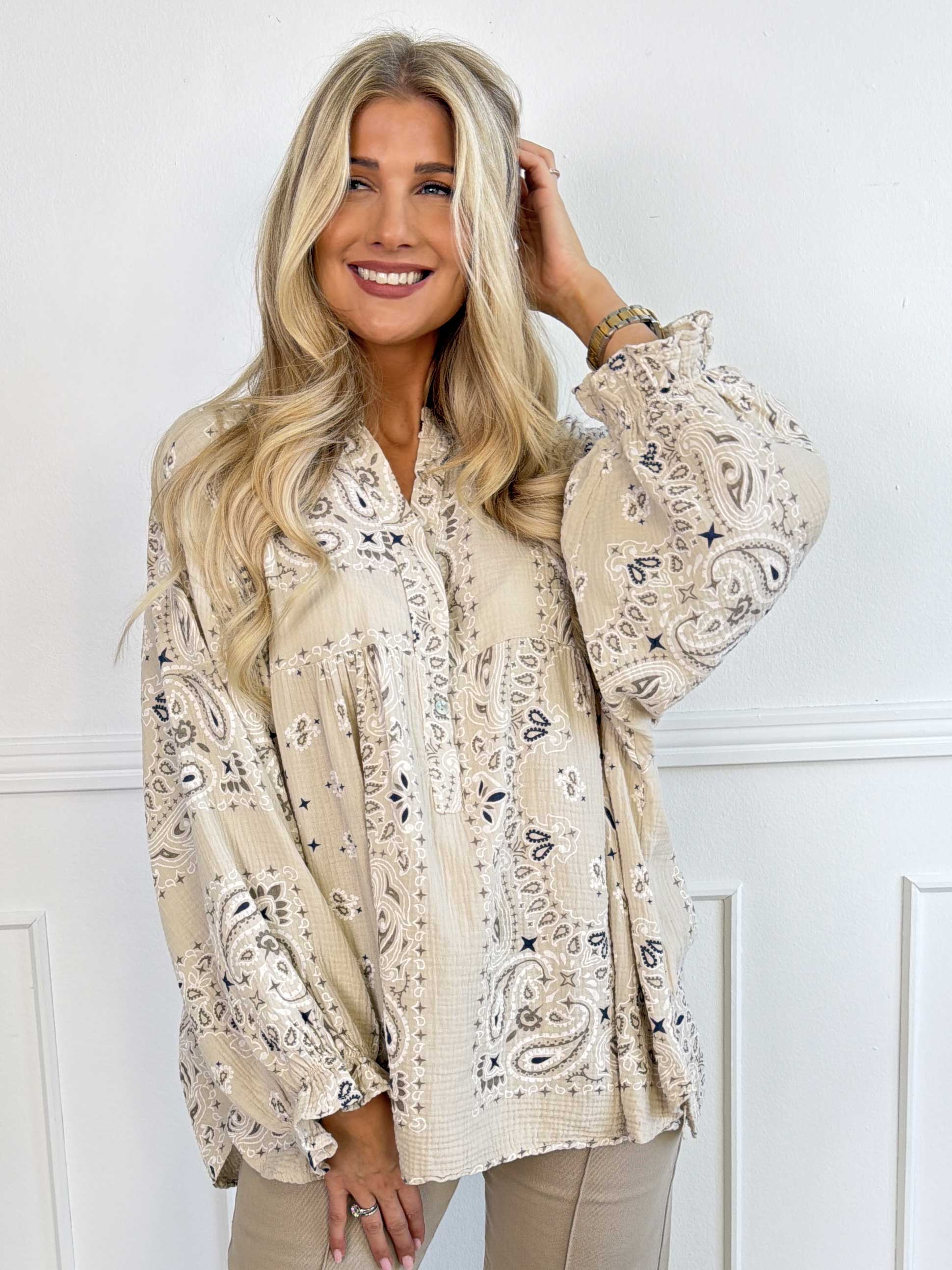 Diva Paisley – Tunika i mjuk bomullsmuslin med paisleymönster