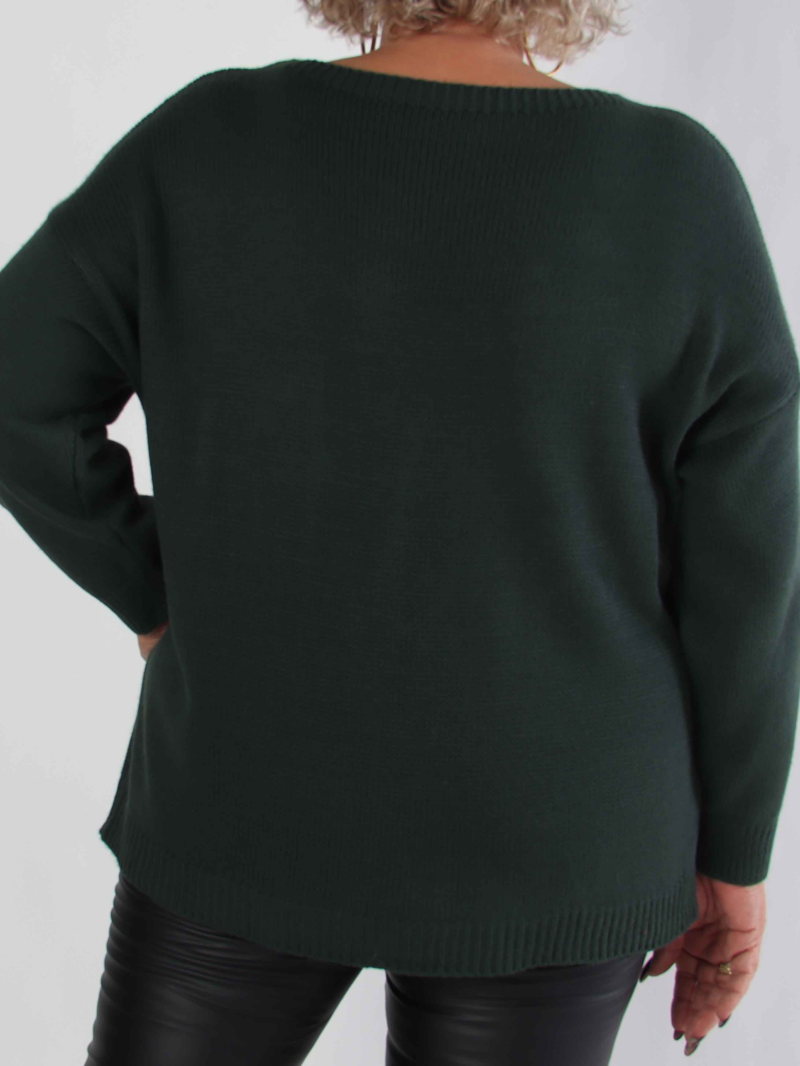 Merry - Plus size jultröja med guldfärgad text