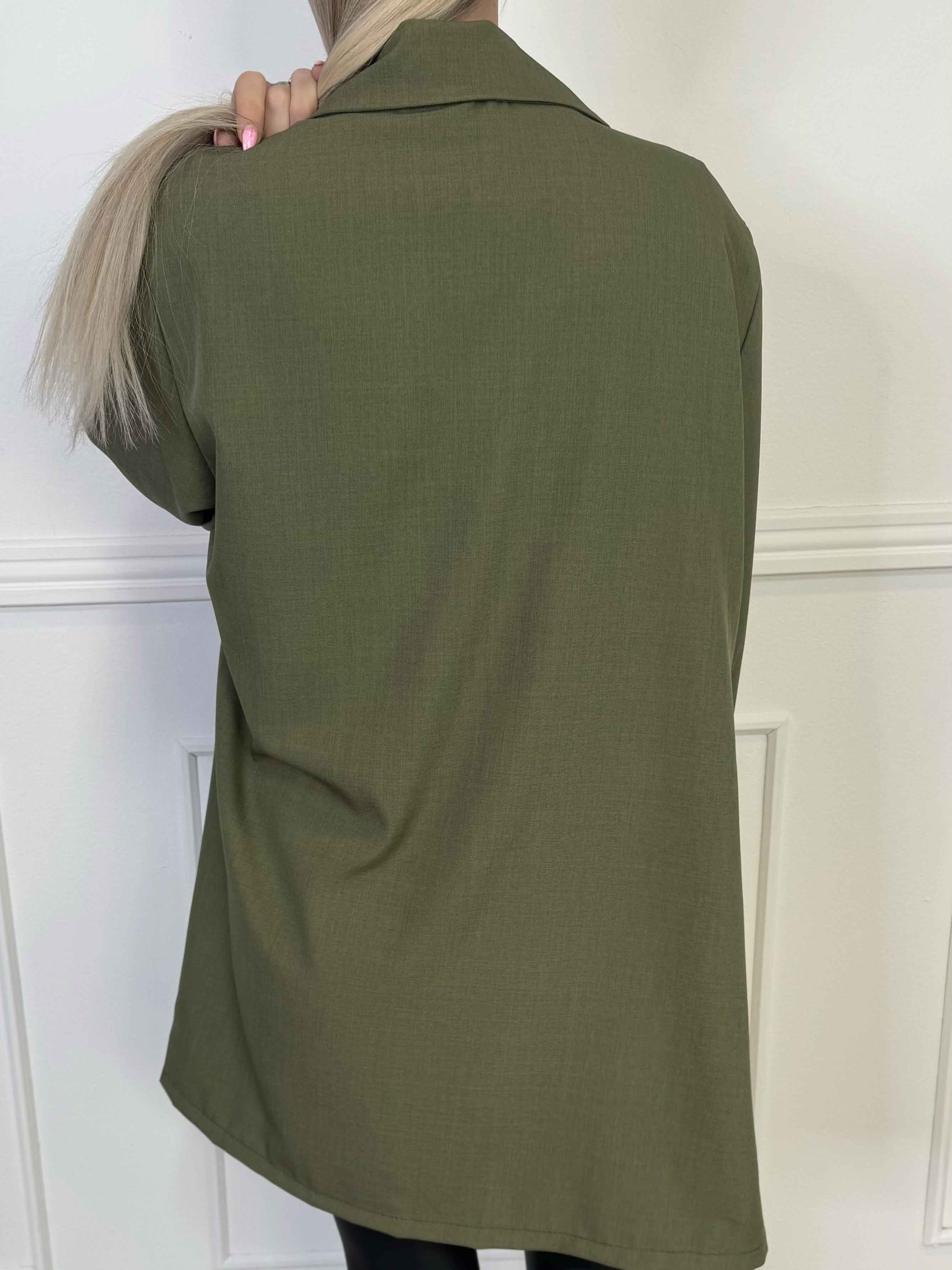 Lanthe Long Plain - Lang ensfarvet blazer