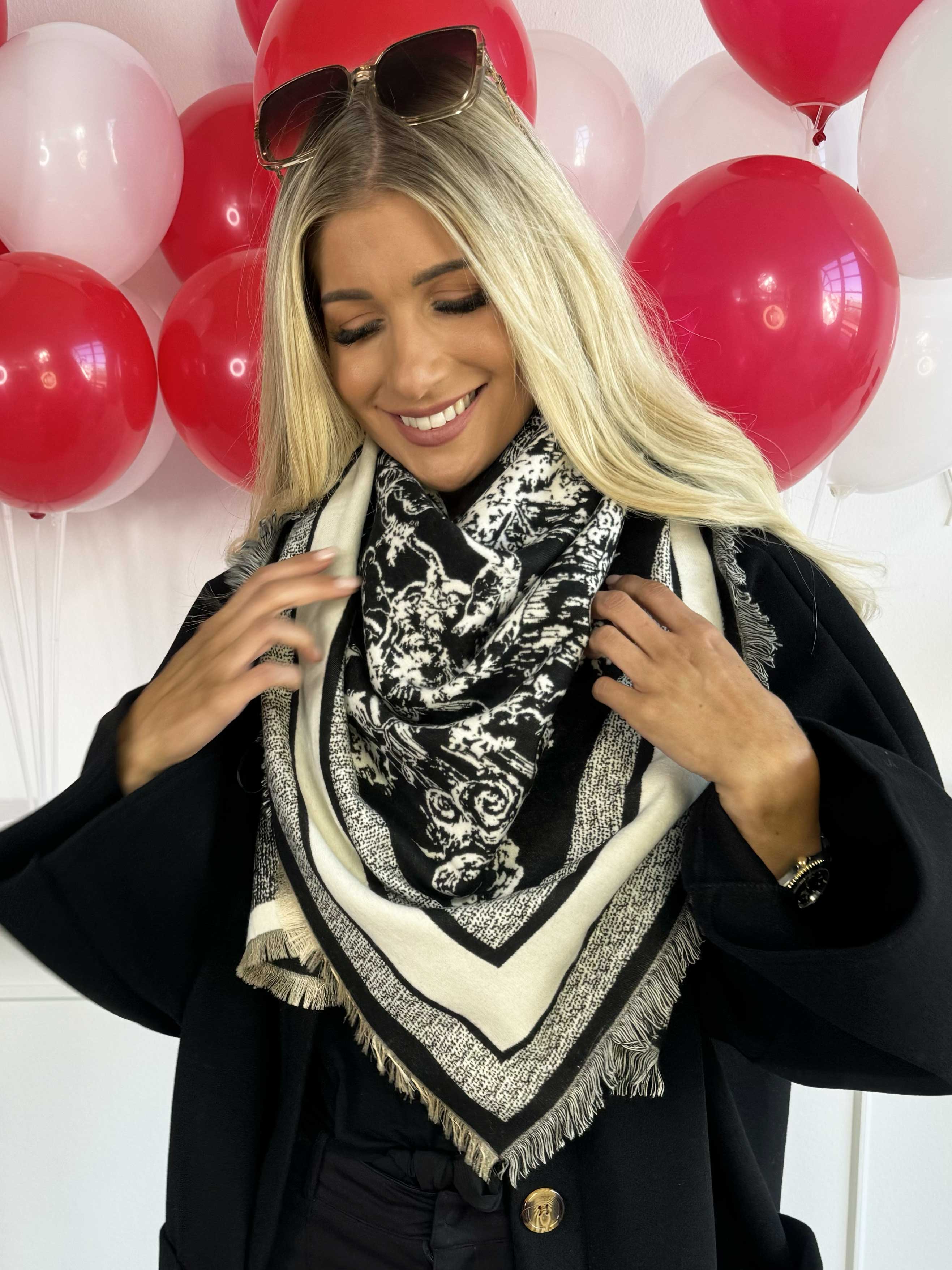 Tatiana - Mycket mjuk mönstrad scarf