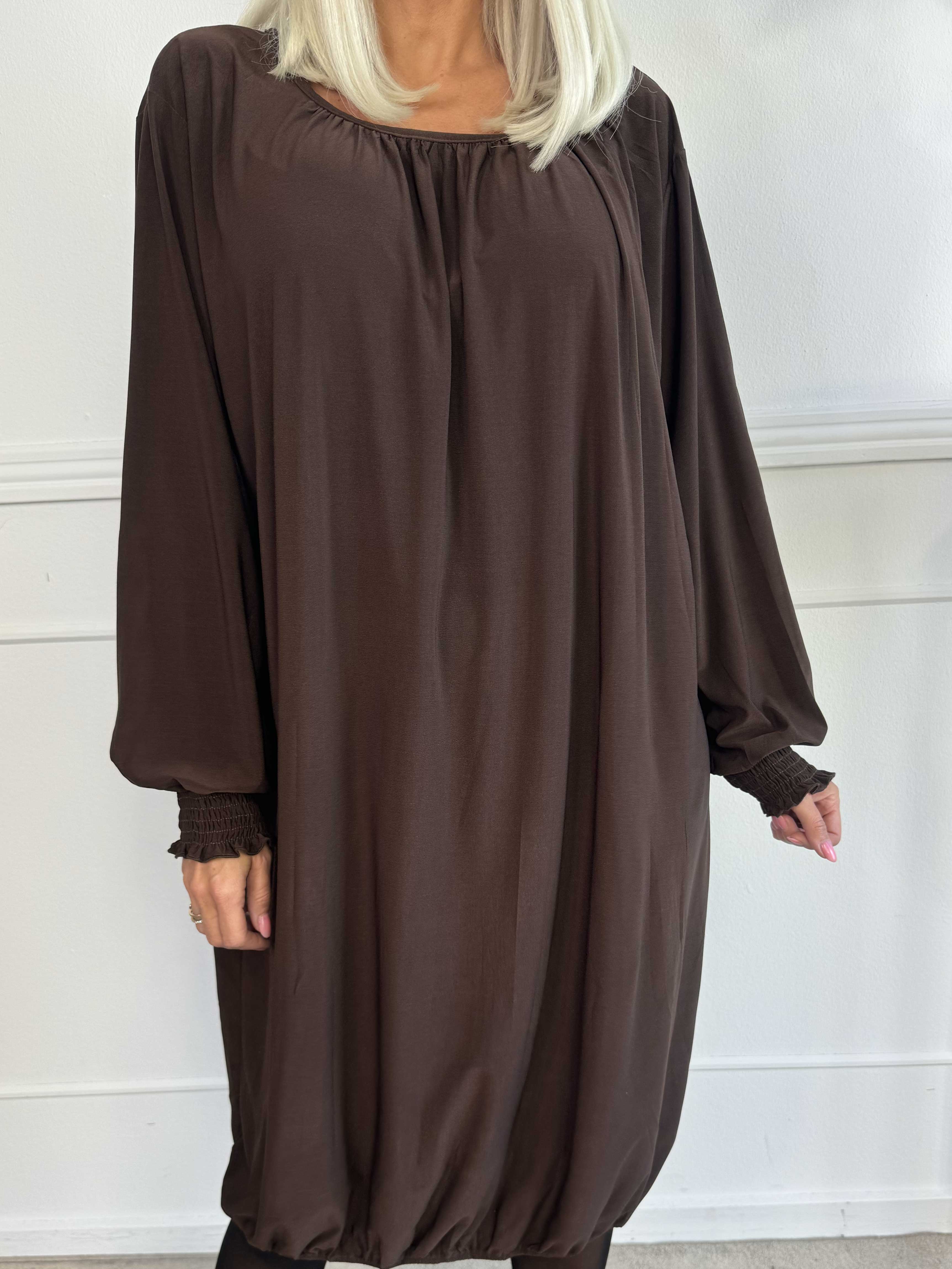 Miracle Plain Dress L/S - Elastisk klänning med långa ärmar