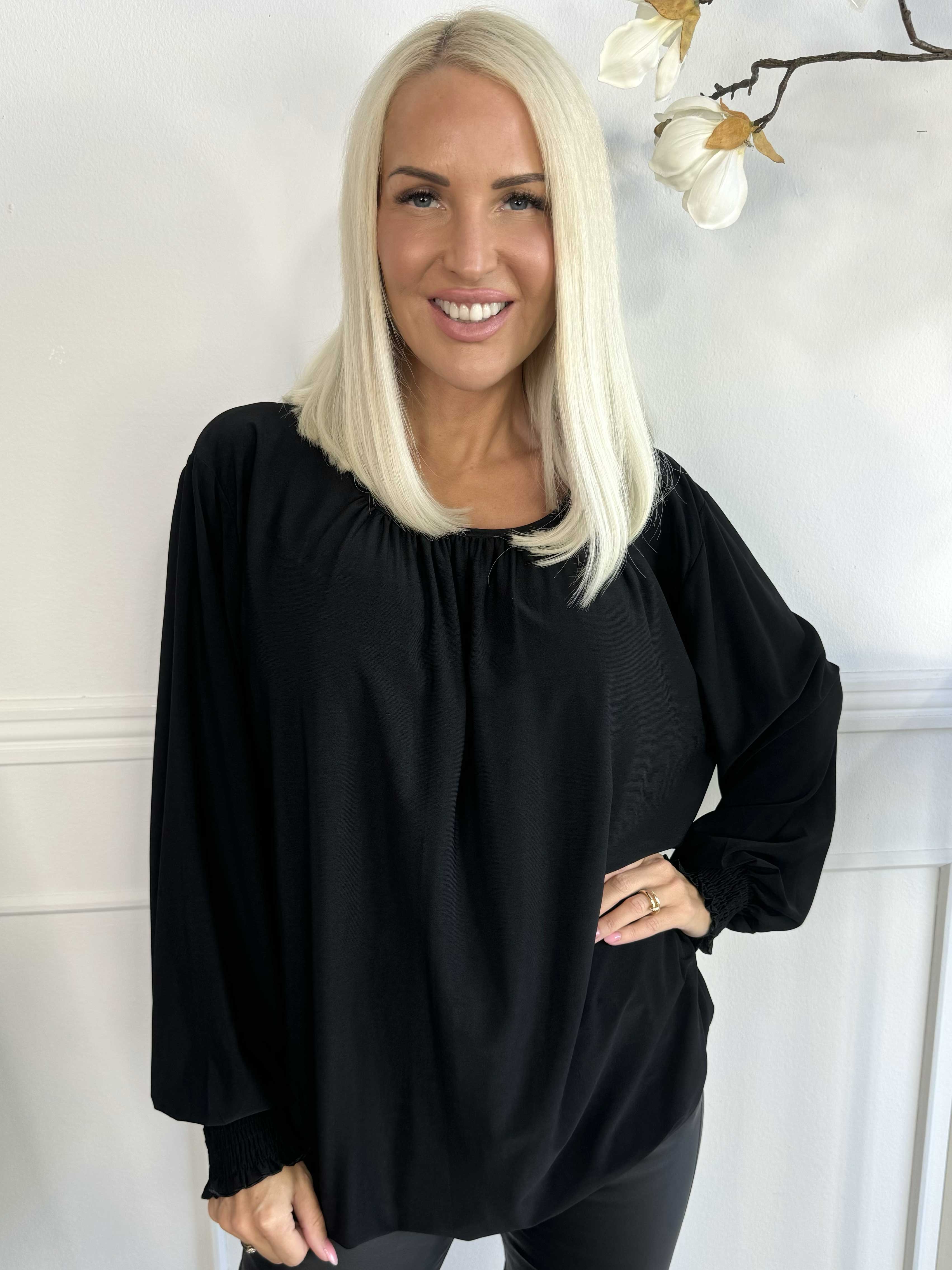 Miracle Plain Shirt L/S - Blus med resår och långa ärmar