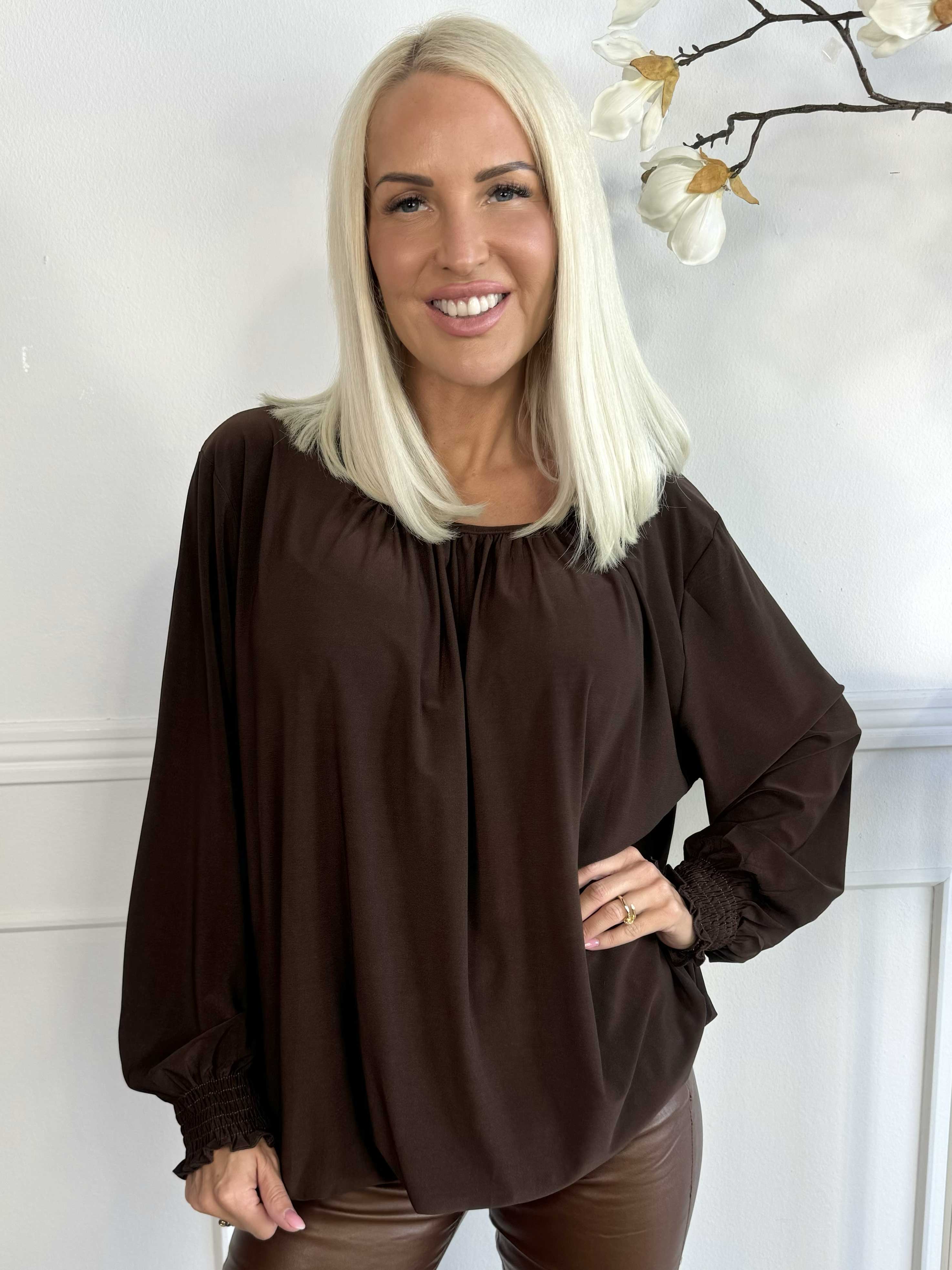 Miracle Plain Shirt L/S - Blus med resår och långa ärmar