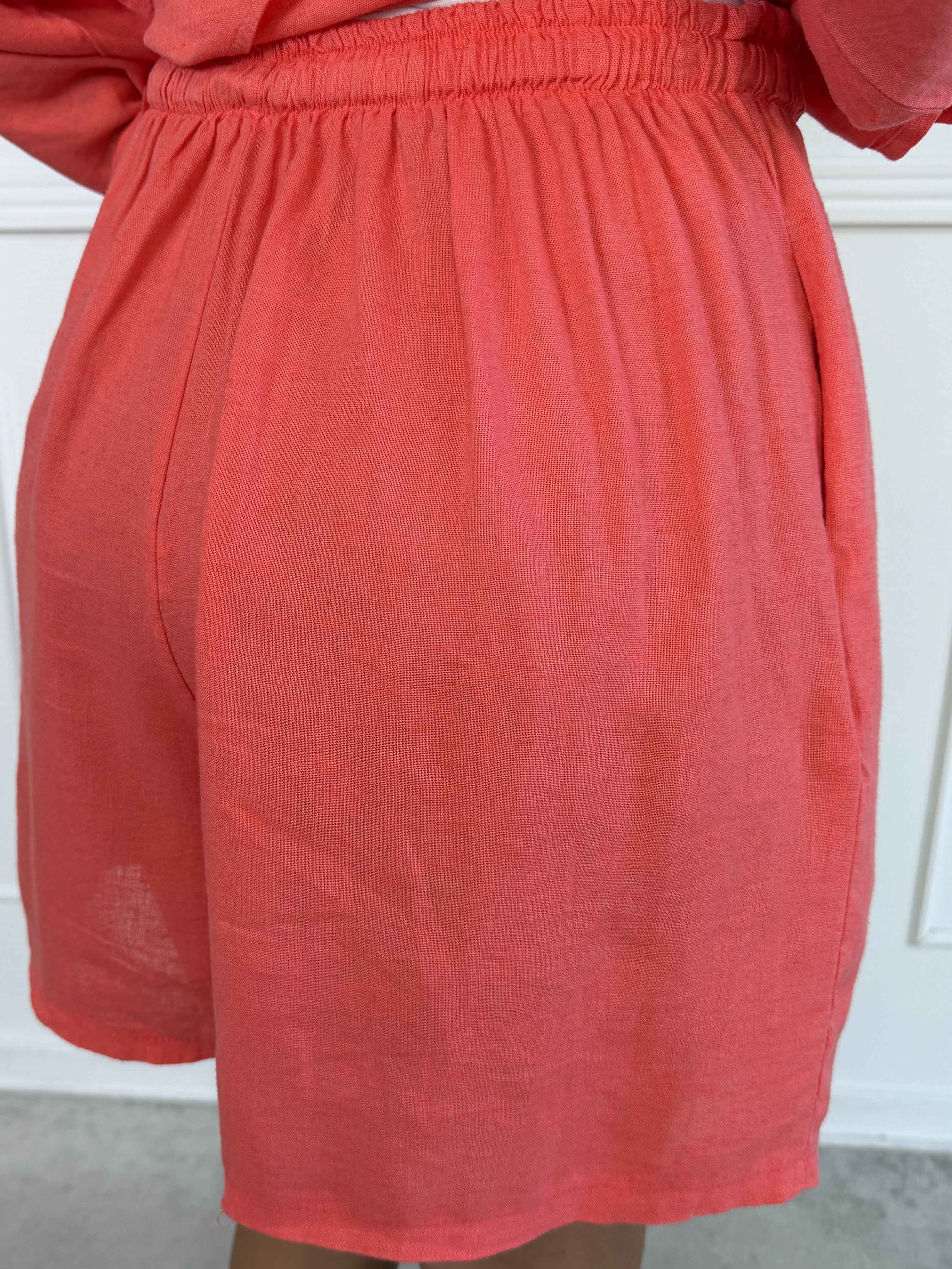 Clara Shorts - Lätta shorts i viskos och linne